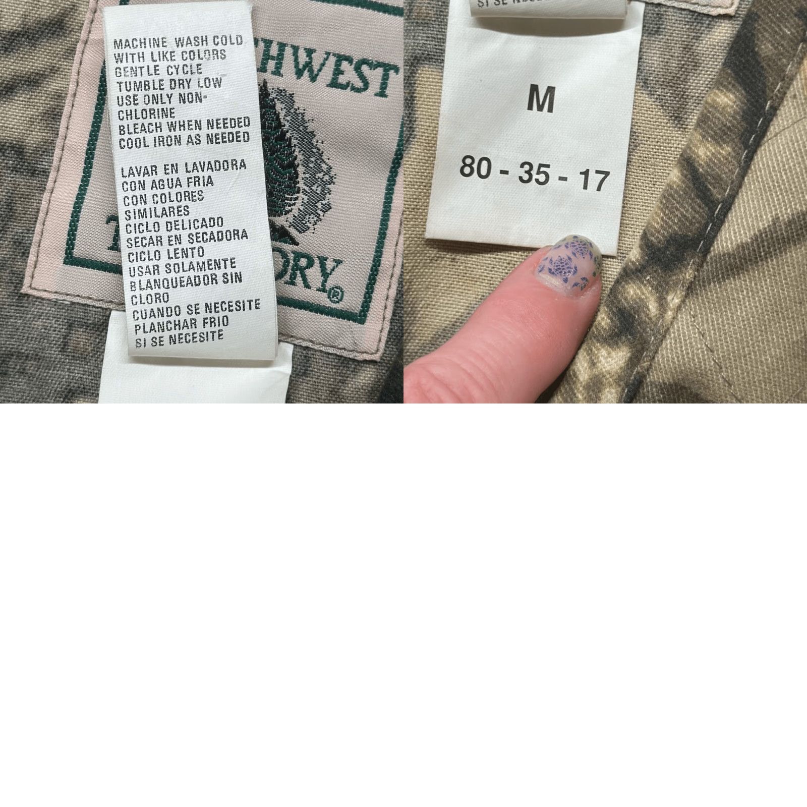 Vintage Northwest Territory Vest Men’s M Camo Hunting Zip Hunting Utility Vest Size US M / EU 48-50 / 2 - 8 Thumbnail