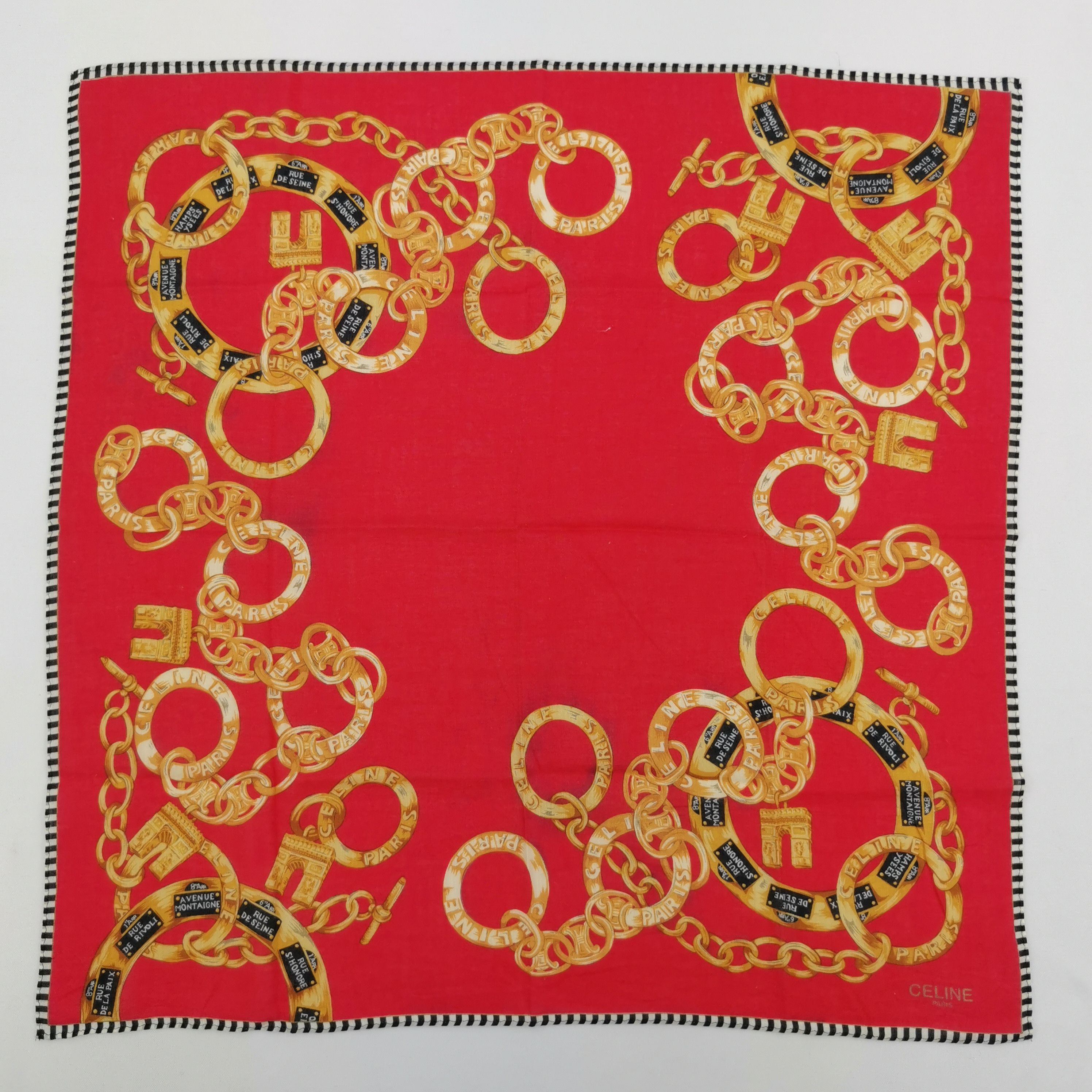 Celine Vintage Celine Paris Handkerchief Bandana Pocket Square Size ONE SIZE - 2 Thumbnail