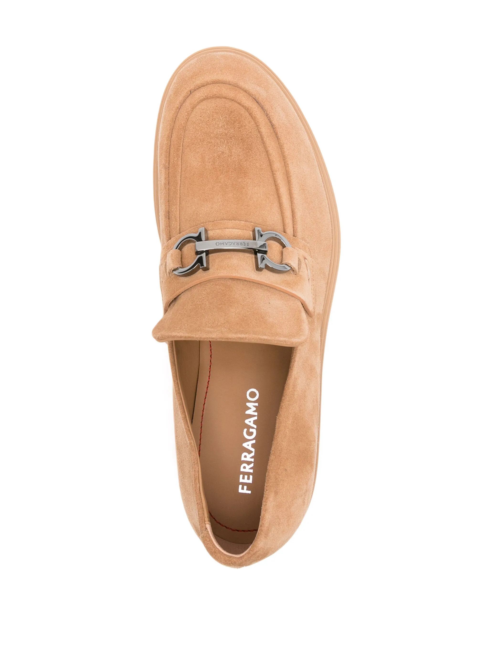 Salvatore Ferragamo o1s1rm0725 Gancini Ornament Loafers in Brown Size US 10 / EU 43 - 4 Thumbnail