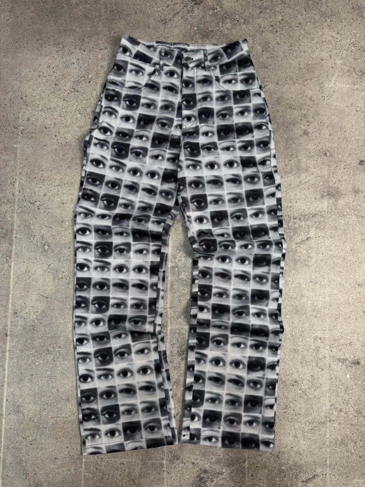 Other VINTAGE REGULAR EYE PRINT JEANS PANTS JPG STYLE PAUL GAUTIER Size US 29 - 2 Thumbnail