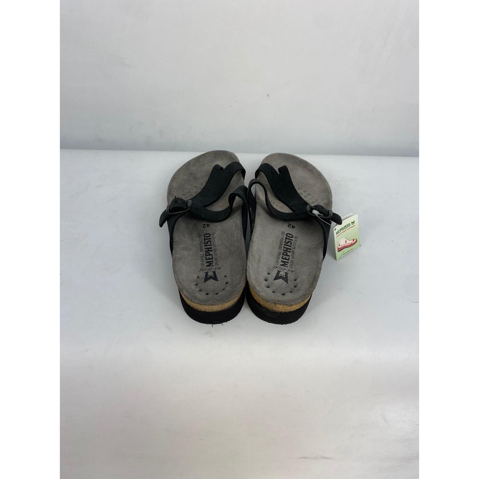 Mephisto MEPHISTO WOMENS HELEN CORK FOOTBED SANDAL BUCK BLACK SIZE 12 Size US 12 / IT 42 - 3 Thumbnail