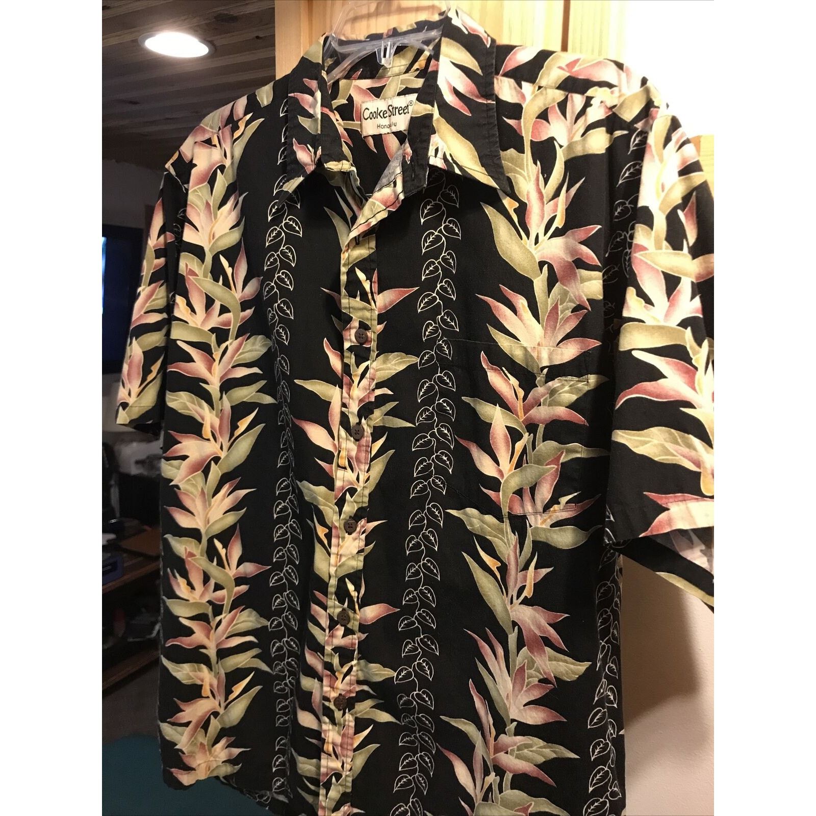 Other Cooke Street Honolulu Men’s L Black SS Cotton Hawaiian Shirt Size US L / EU 52-54 / 3 - 6 Thumbnail