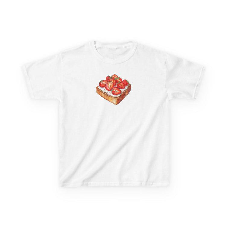 Other Strawberry Tart Baby Tee – Sweet Dessert Graphic Crop Top Size S / US 4 / IT 40 - 1 Thumbnail