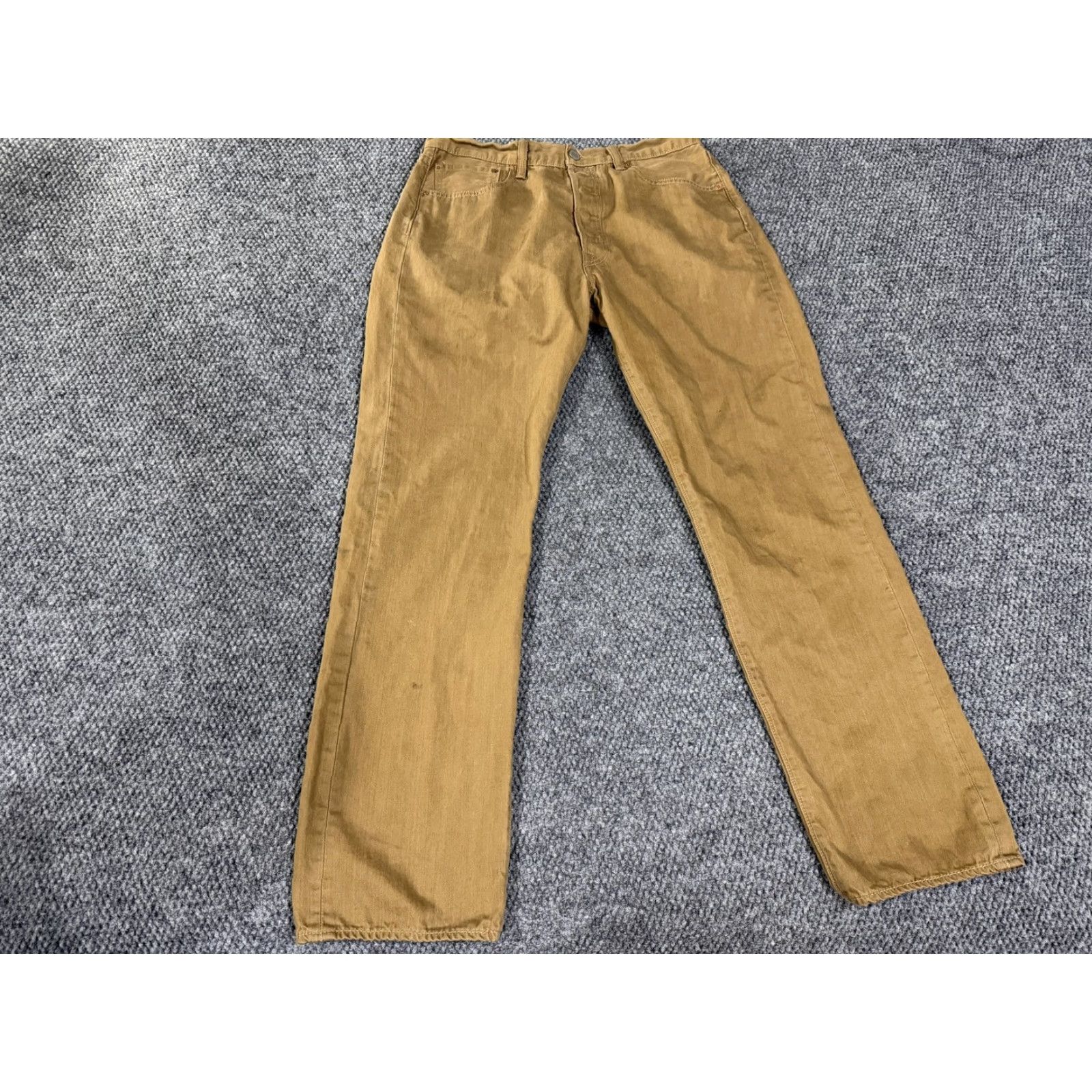 Levi's VINTAGE Levis 501 Jeans Mens 33x33 Brown Denim Button Fly Straight Leg Original Fit Size US 34 / EU 50 - 2 Thumbnail