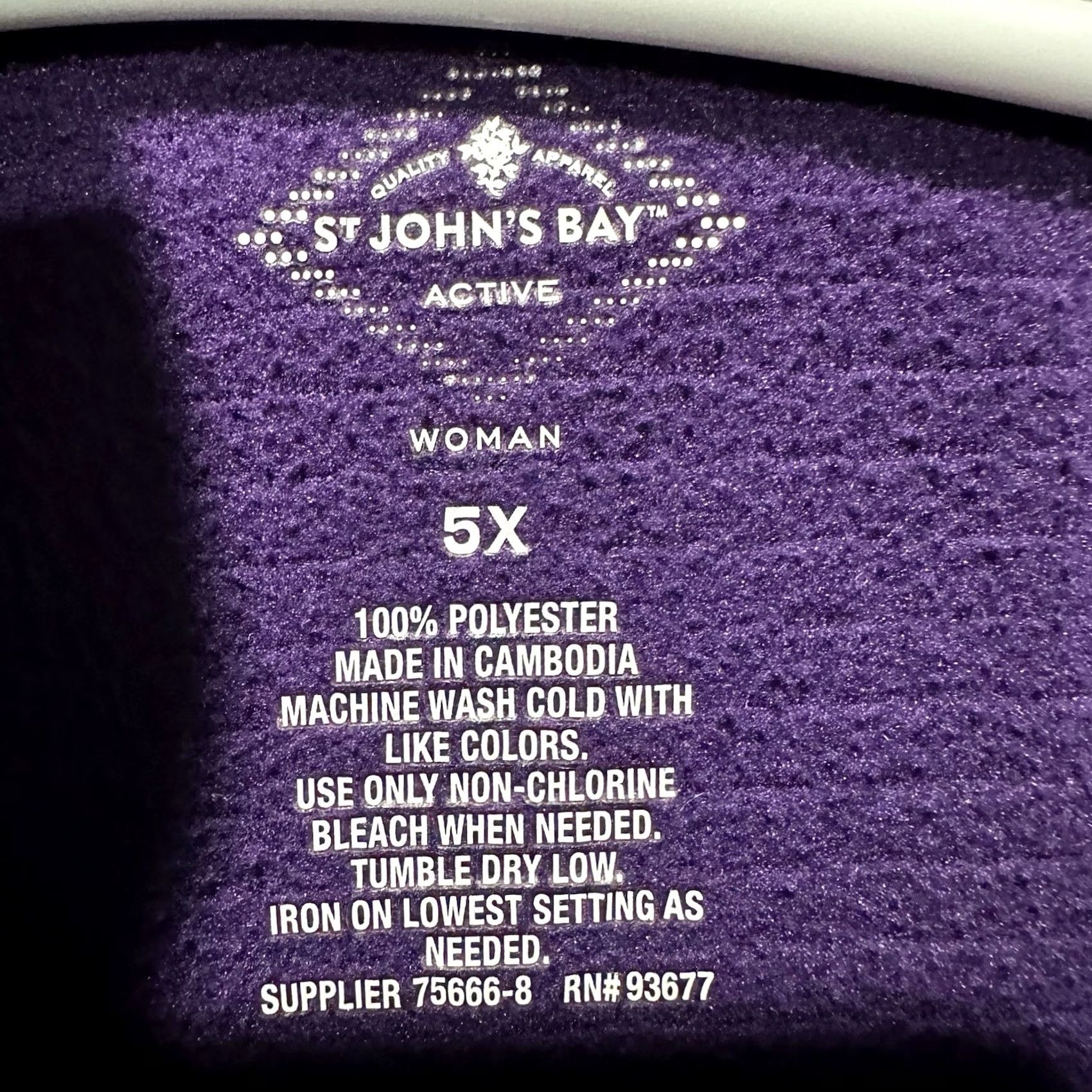 Vintage St. John's Bay Jacket Womens 5X Purple Fleece Midweight 1/4 Zip Pullover EUC Mens? Womens Size XXL / US 16-18 / IT 52-54 - 3 Thumbnail