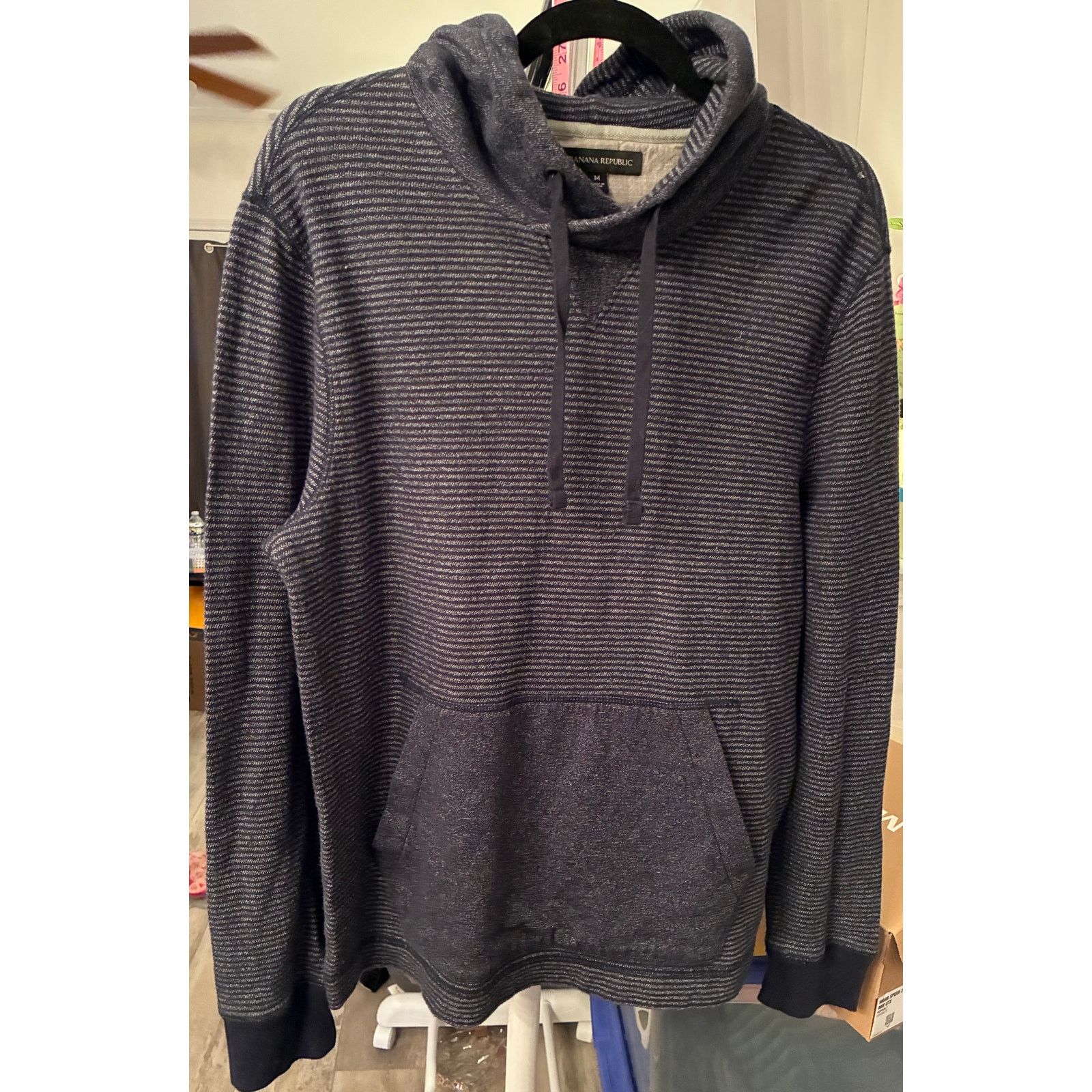 Banana Republic Banana Republic striped navy blue hoodie size M Size US M / EU 48-50 / 2 - 2 Thumbnail
