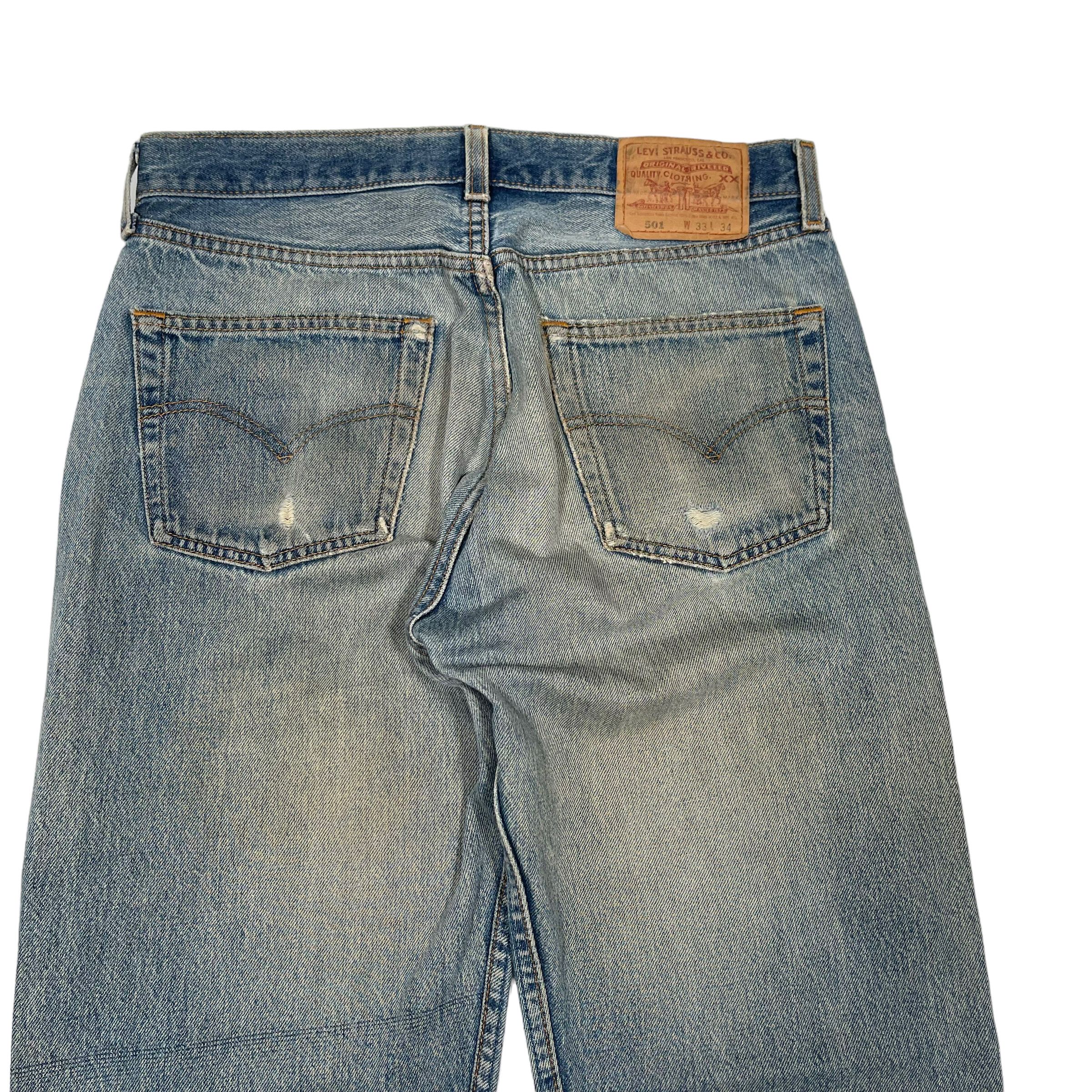 Levi's × Levi's Vintage Clothing × Vintage Vintage 1990s Levi's 501 Light Washed Classic Denim Pants Size US 31 - 6 Thumbnail