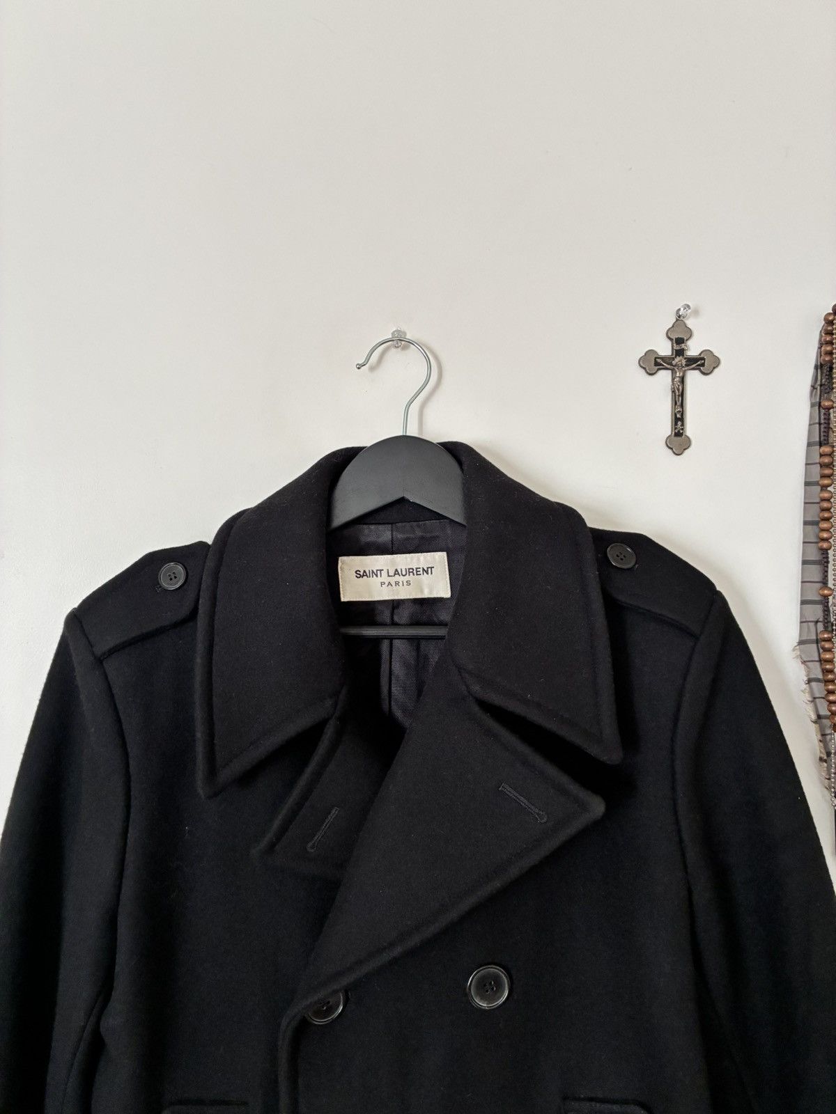 Saint Laurent Paris Saint Laurent Paris FW15 Caban Peacoat Size US M / EU 48-50 / 2 - 2 Thumbnail