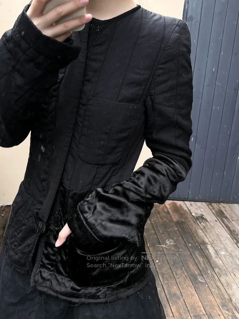Haider Ackermann Haider Ackermann Black Patchwork Insulated Jacket Size XXS / US 00 / IT 34 - 2 Thumbnail
