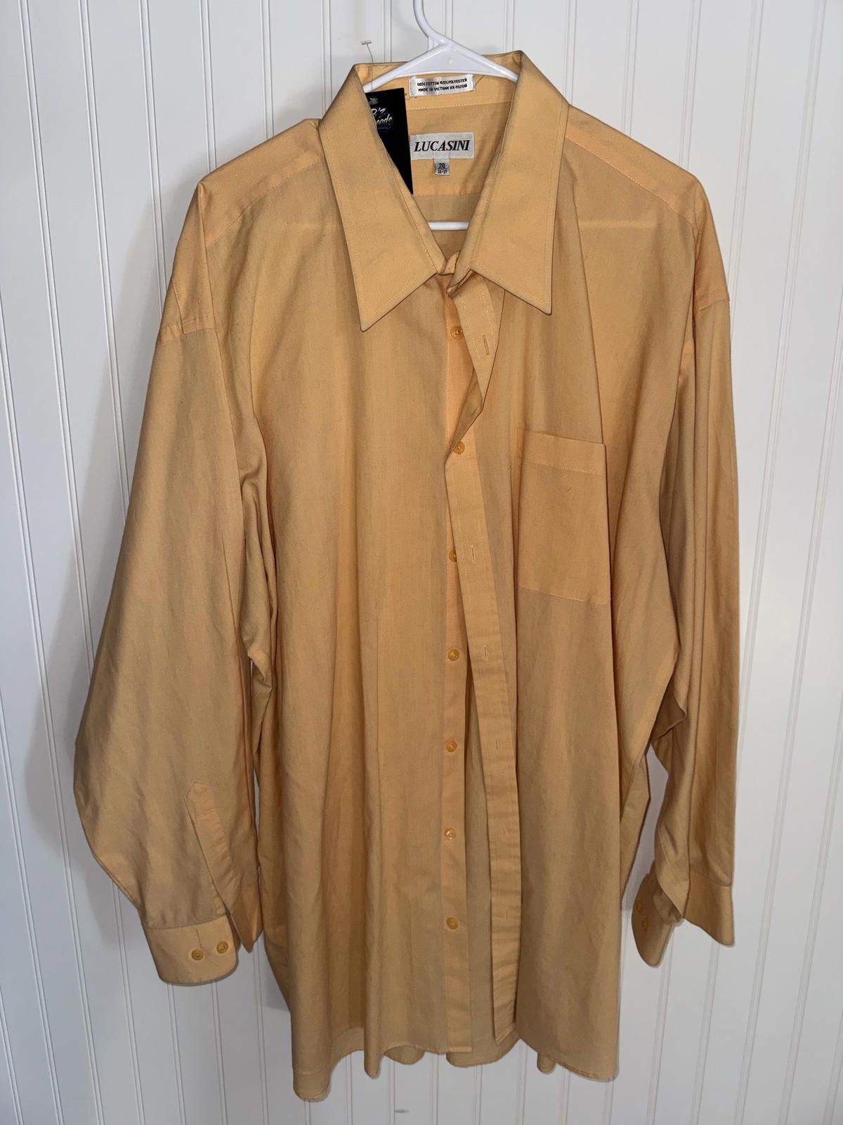 Other Lucasini Men's Long Sleeve Button-Up Shirt Size 20 Size US M / EU 48-50 / 2 - 1 Thumbnail