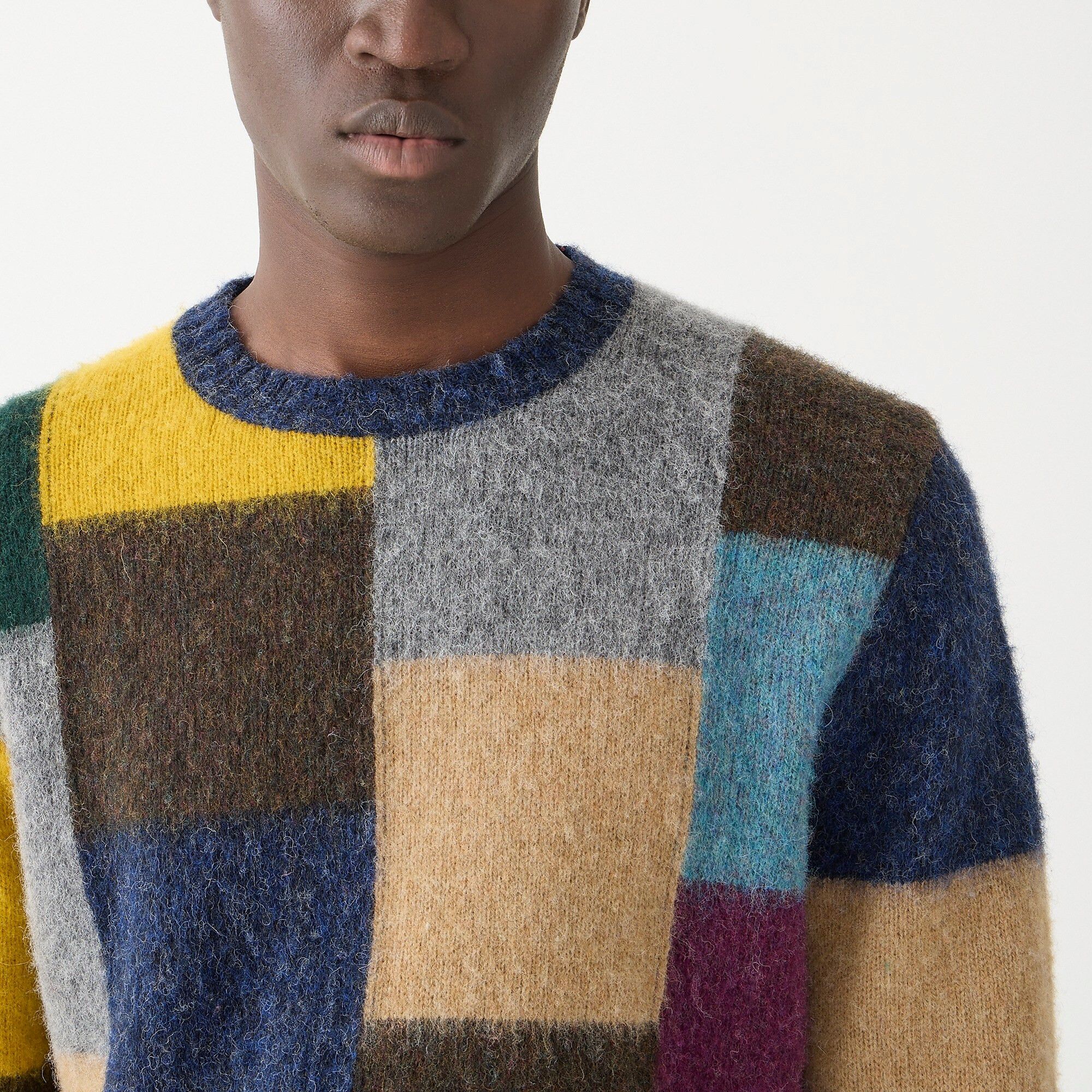 J.Crew J. CREW Brushed Wool Crewneck Sweater Pacific Patchwork Size US M / EU 48-50 / 2 - 4 Thumbnail