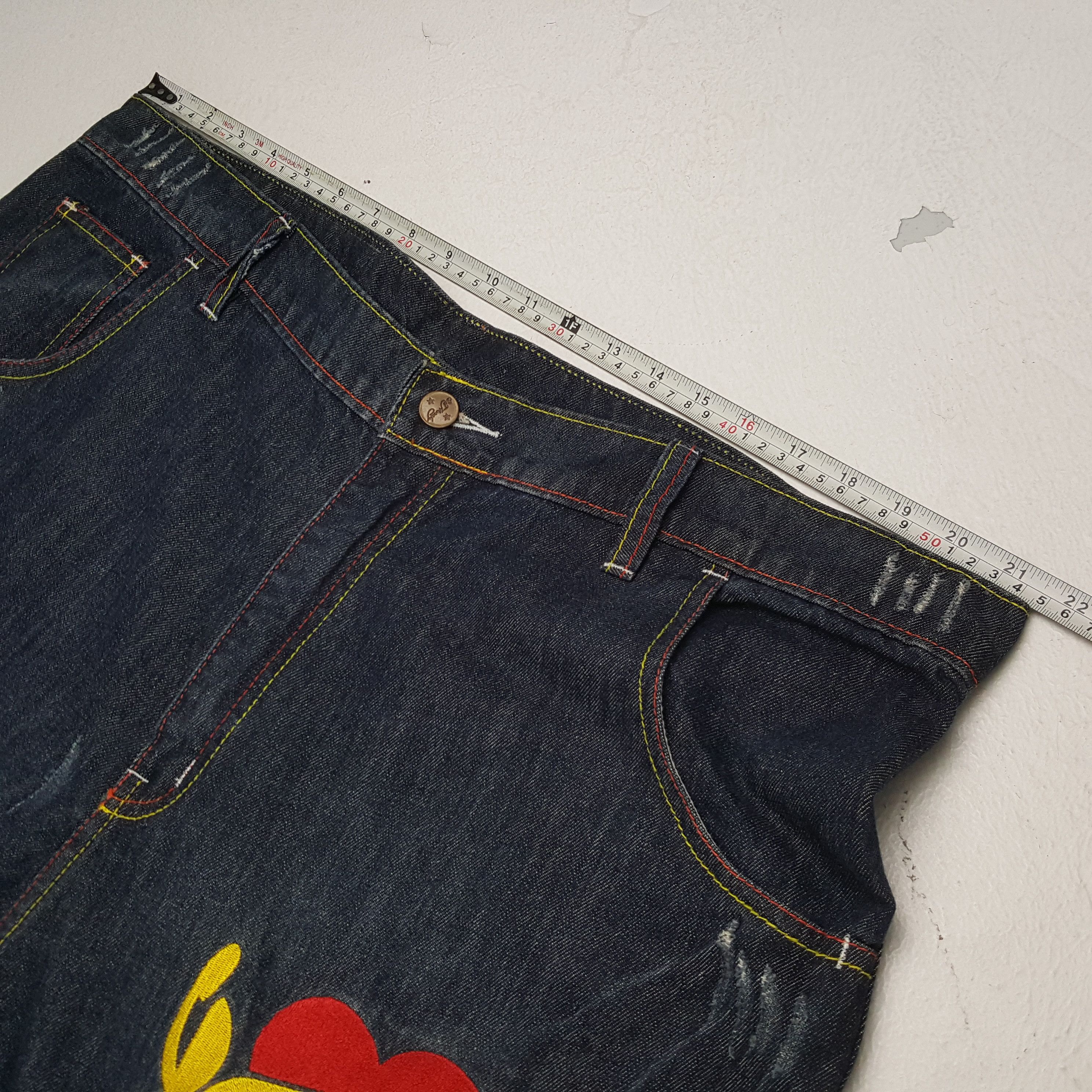 Christian Audigier × Ed Hardy × Vintage ED HARDY Fashion Designer Brand Custom Art Jeans Size US 43 - 7 Thumbnail