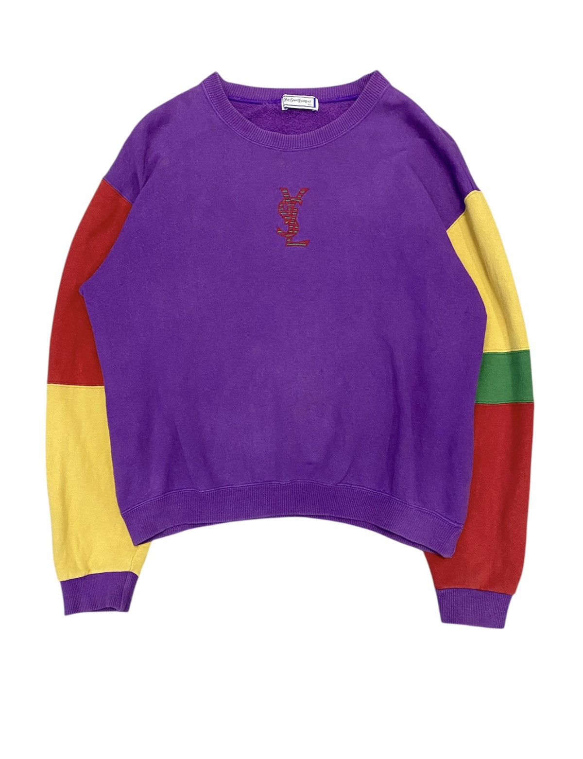 Yves Saint Laurent 1990s YSL center logo color block Size S / US 4 / IT 40 - 1 Thumbnail