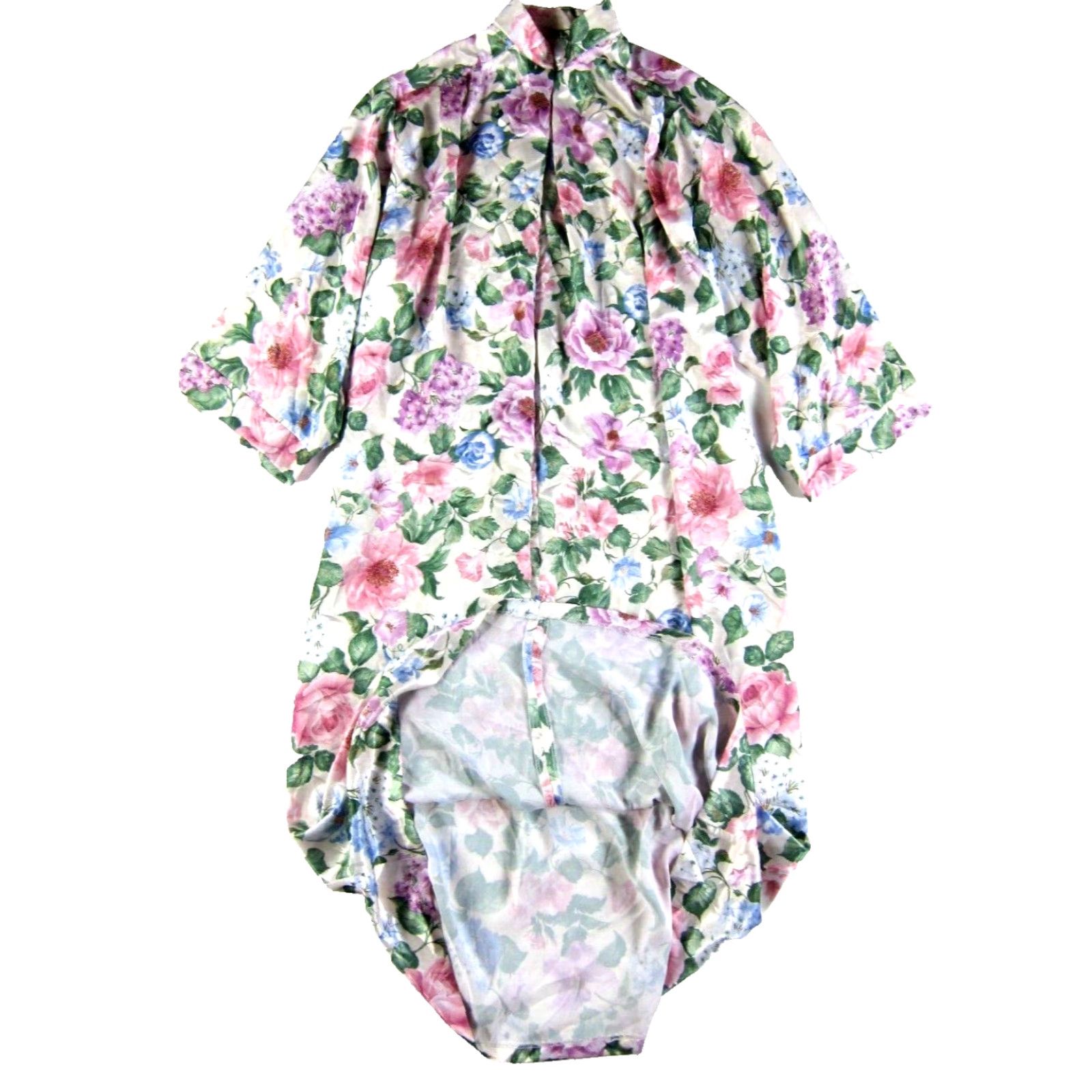 Vintage VINTAGE Brownstone Studio New York Pink Floral Long Sleeve Pocket Muumuu House Dress XL Size XL / US 12-14 / IT 48-50 - 6 Thumbnail