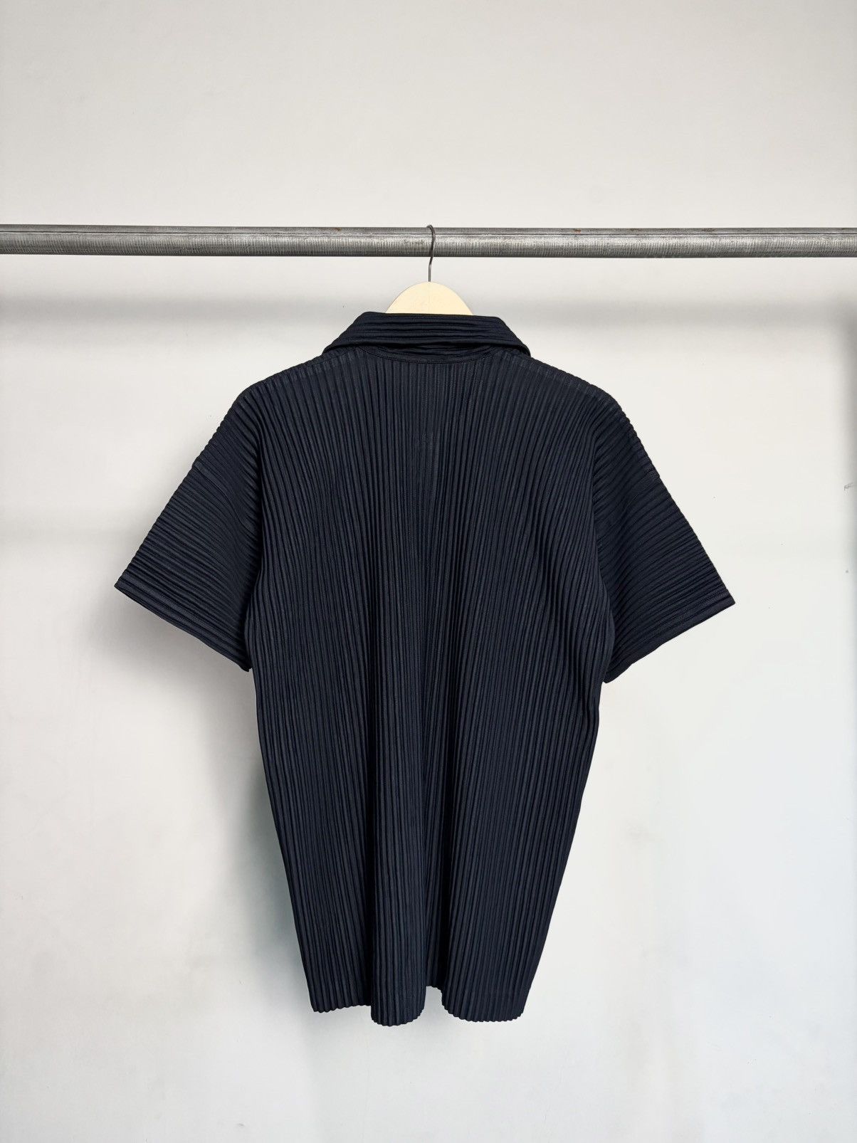 Homme Plisse Issey Miyake FREE TAX! Issey Miyake Homme Plisse Pleated Polo Shirt Size US L / EU 52-54 / 3 - 3 Thumbnail