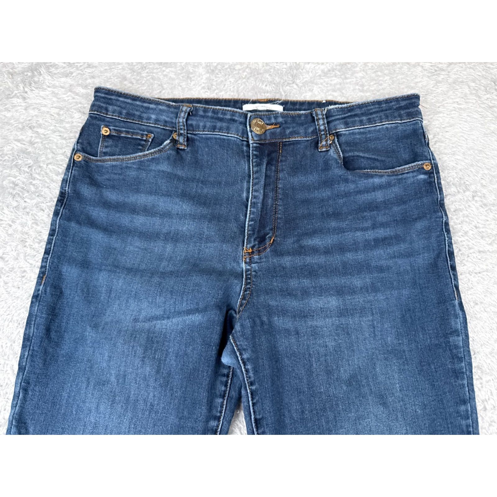 Denime VINTAGE STS Blue Women’s Skinny Jeans 31 Blue Denim Mid Rise Stretch Cotton 80s 90s, Designer, Fall Spring Summer Winter, Girls Size 24" / US 00 / IT 34 - 4 Thumbnail