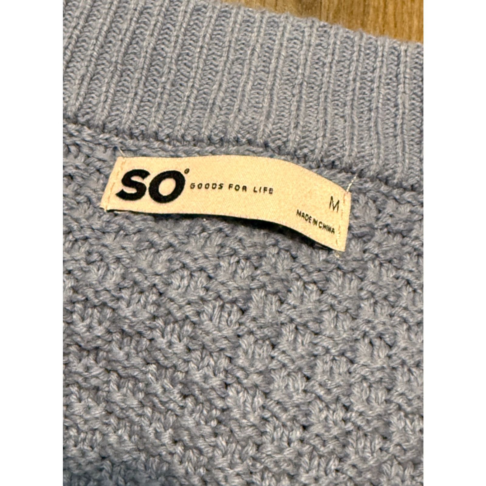 Vintage SO Sweater Women’s Small Blue Button Up Cardigan Knit Shirt? Size S / US 4 / IT 40 - 5 Thumbnail