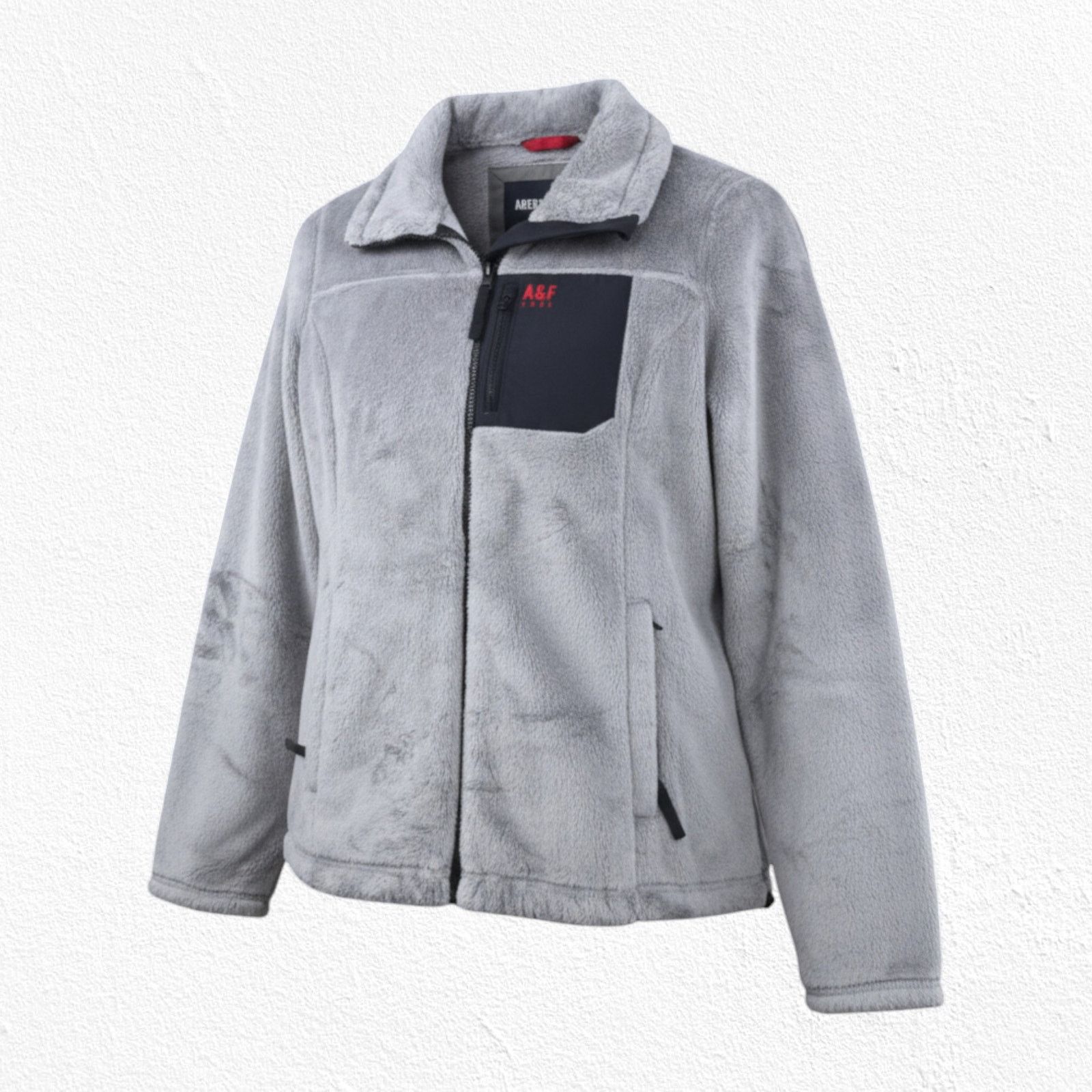 Abercrombie & Fitch Abercrombie Gray Fleece Full Zip Jacket Size Medium Size M / US 6-8 / IT 42-44 - 1 Thumbnail
