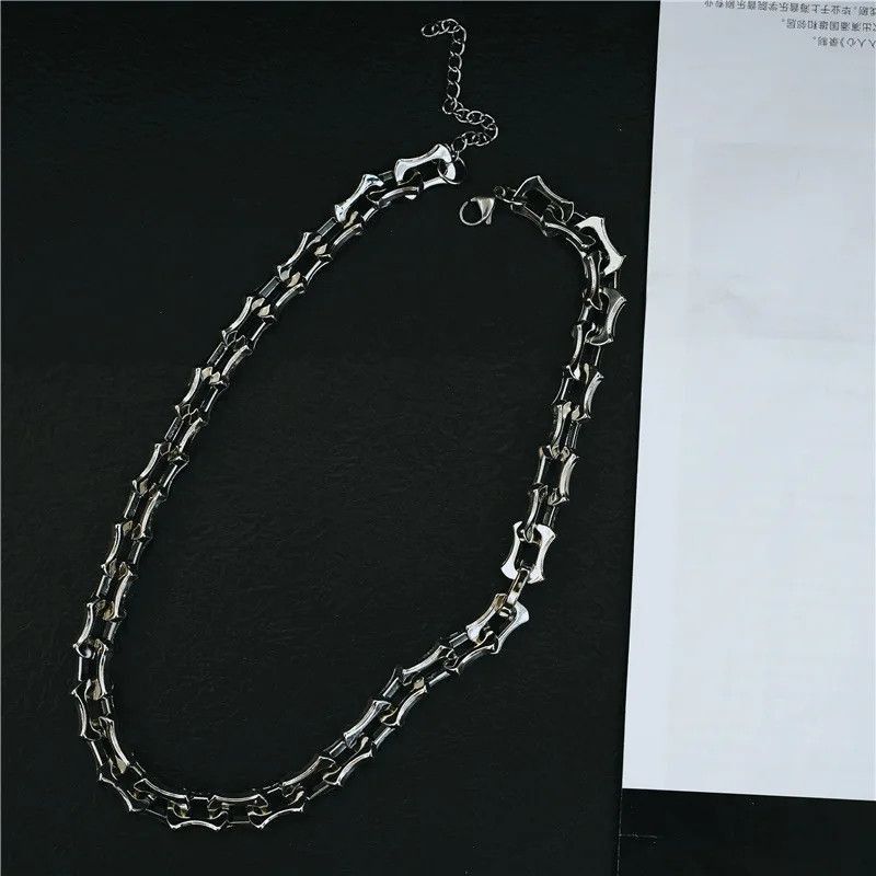 Jewelry Hip hop hardware chain thick necklace Size ONE SIZE - 3 Thumbnail