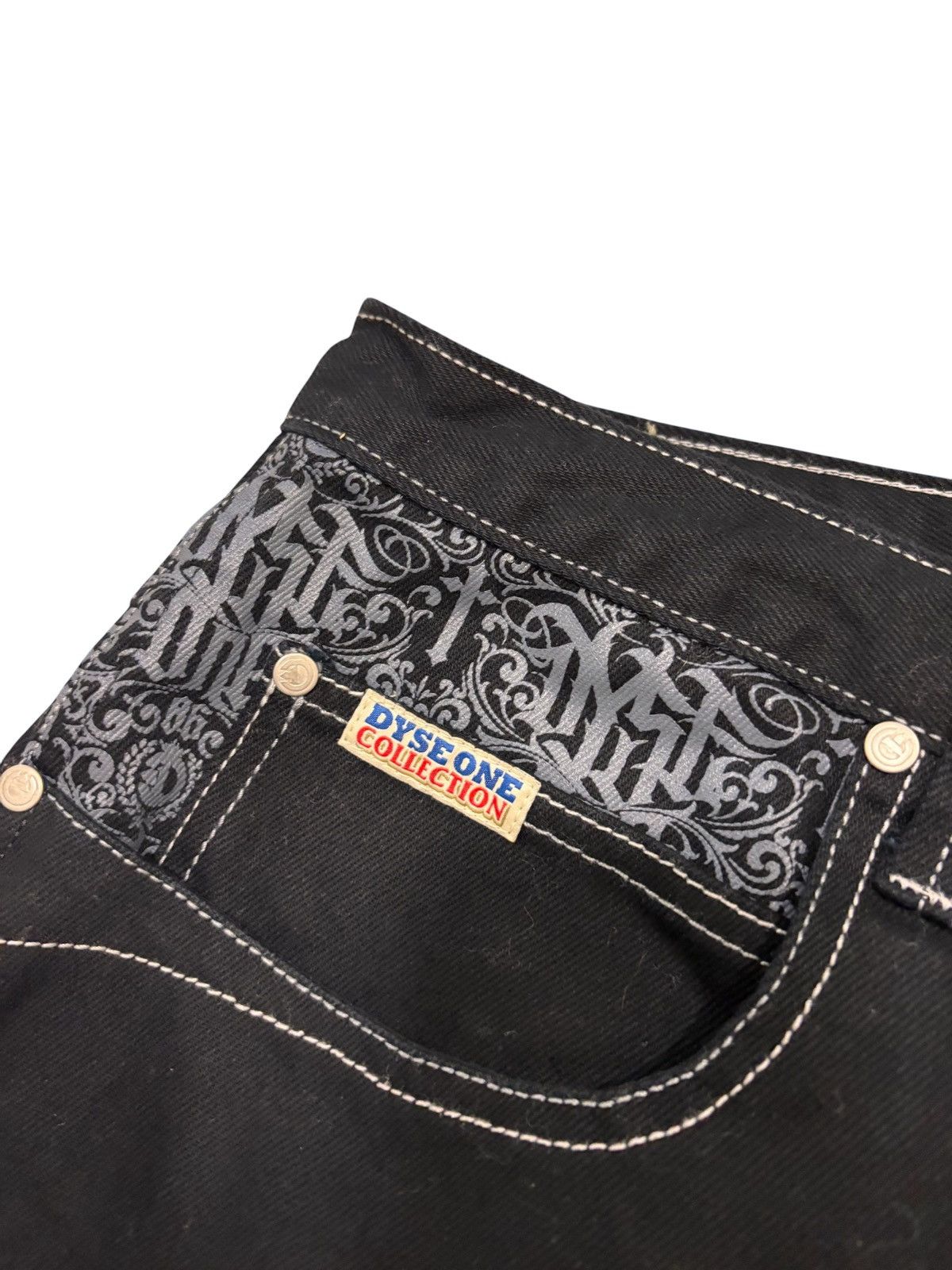 JNCO Vintage 90s Jnco Style Jean Shorts Mens 42 Graffiti Back Hit Size US 42 / EU 58 - 8 Thumbnail