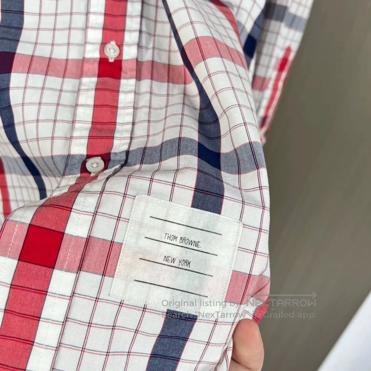 Thom Browne thom browne red and white checkered shirt. Size US XS / EU 42 / 0 - 5 Thumbnail