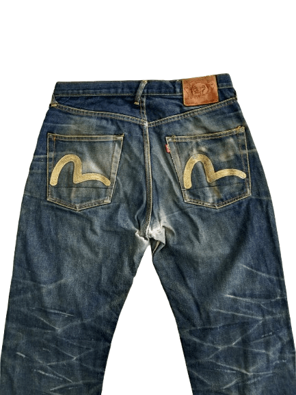 Evisu Vintage Evisu Distressed Jeans Japanese Brand Size US 33 - 4 Thumbnail