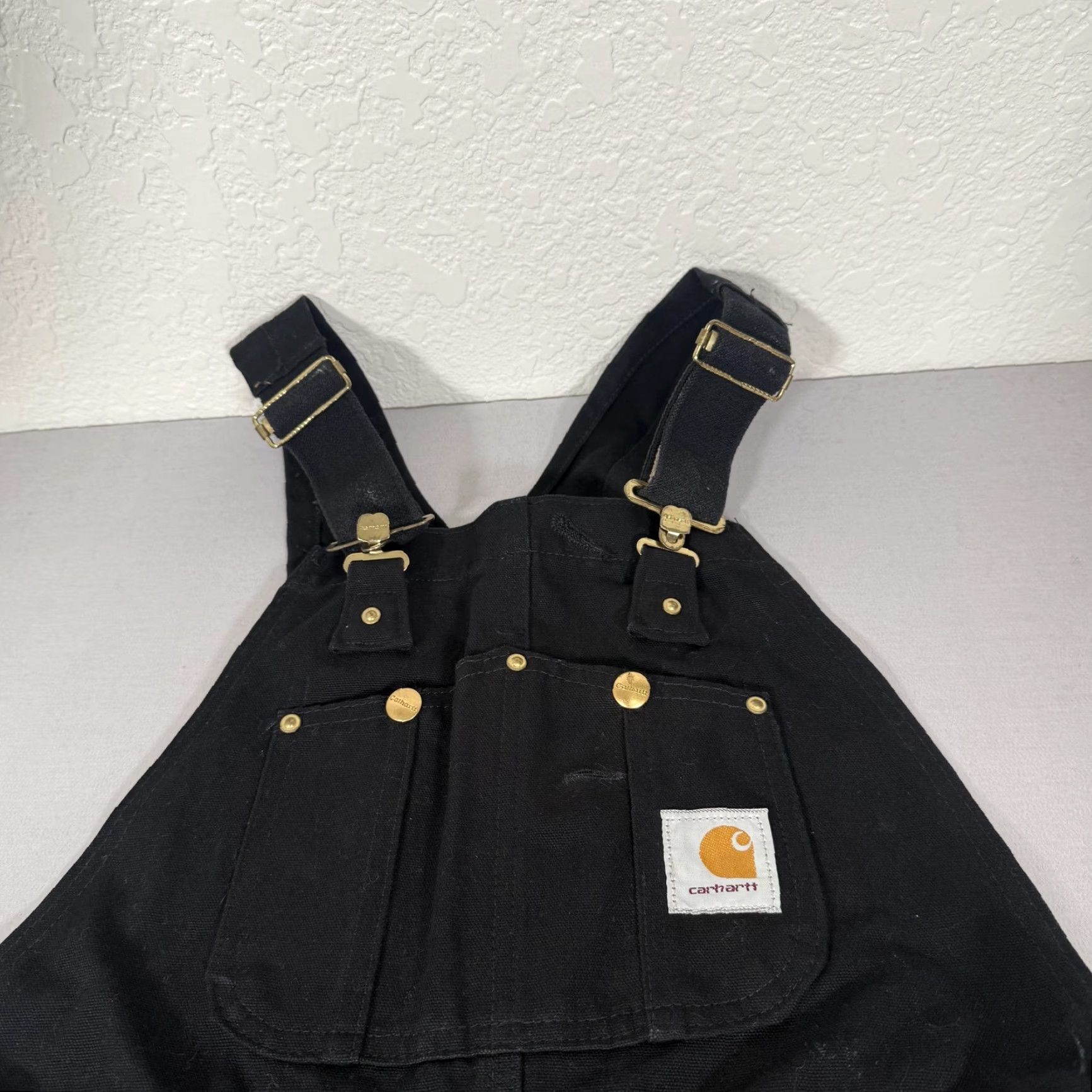 Carhartt VINTAGE Carhartt Overalls Men 32x30 Black Insulated Canvas Bib Double Knee Pants R03 BLK Size US 32 / EU 48 - 3 Thumbnail
