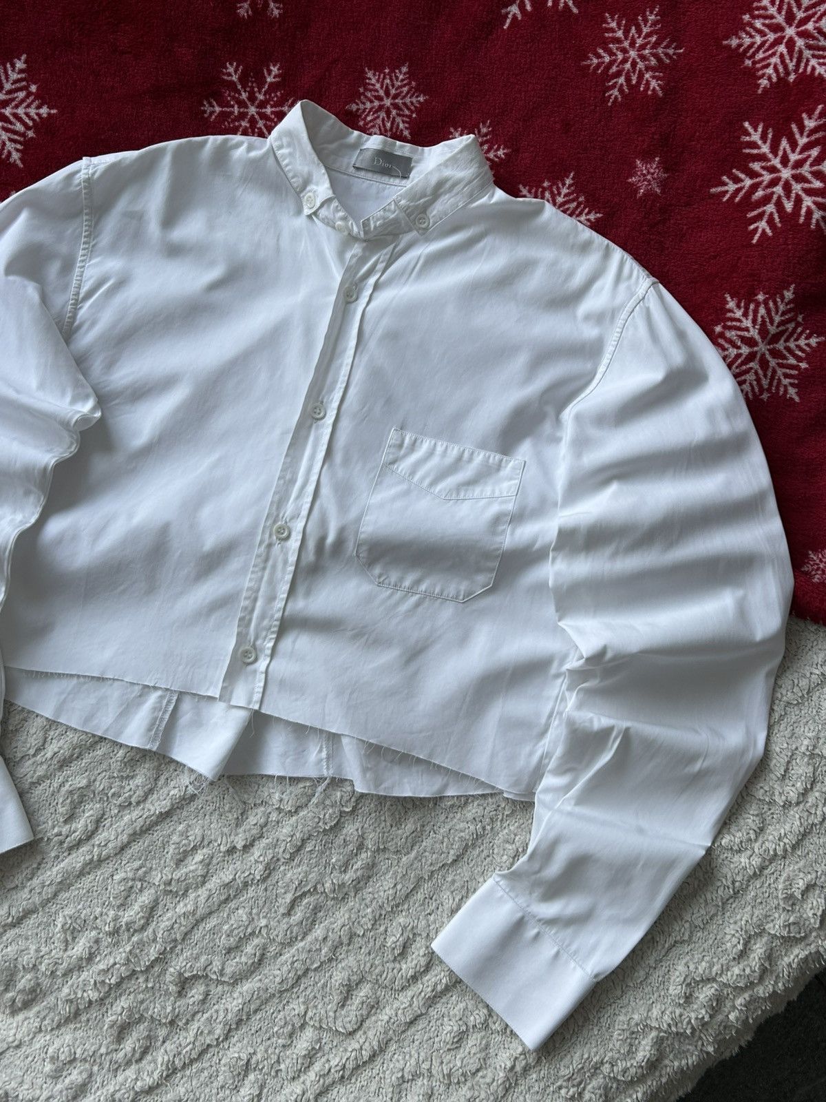 Dior Vintage crop shirt dior white handmade Size XS / US 0-2 / IT 36-38 - 2 Thumbnail