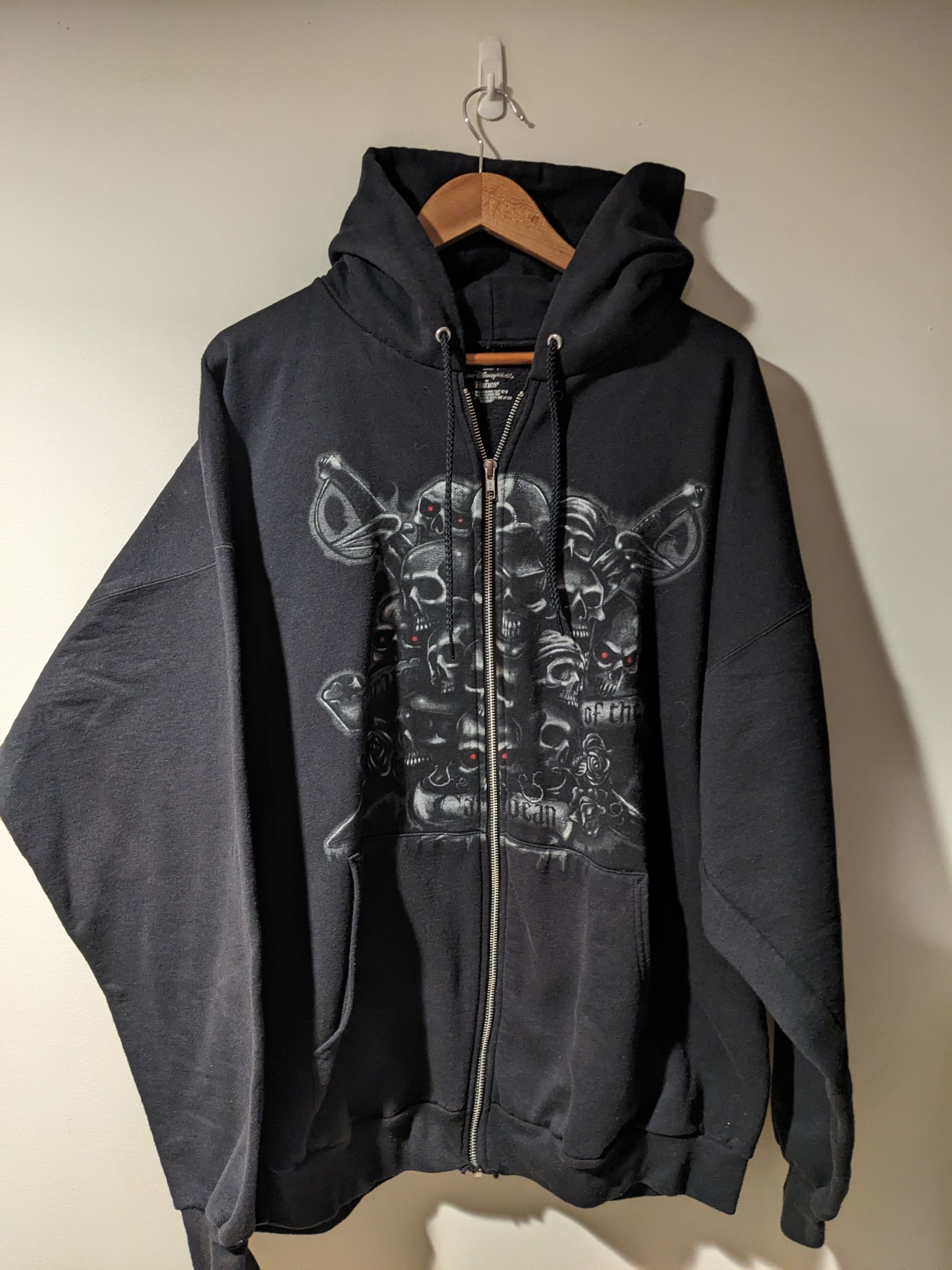 Disney Vintage Y2K Pirate of the Caribbean Disney Full Zip Hoodie Size US XXL / EU 58 / 5 - 1 Thumbnail