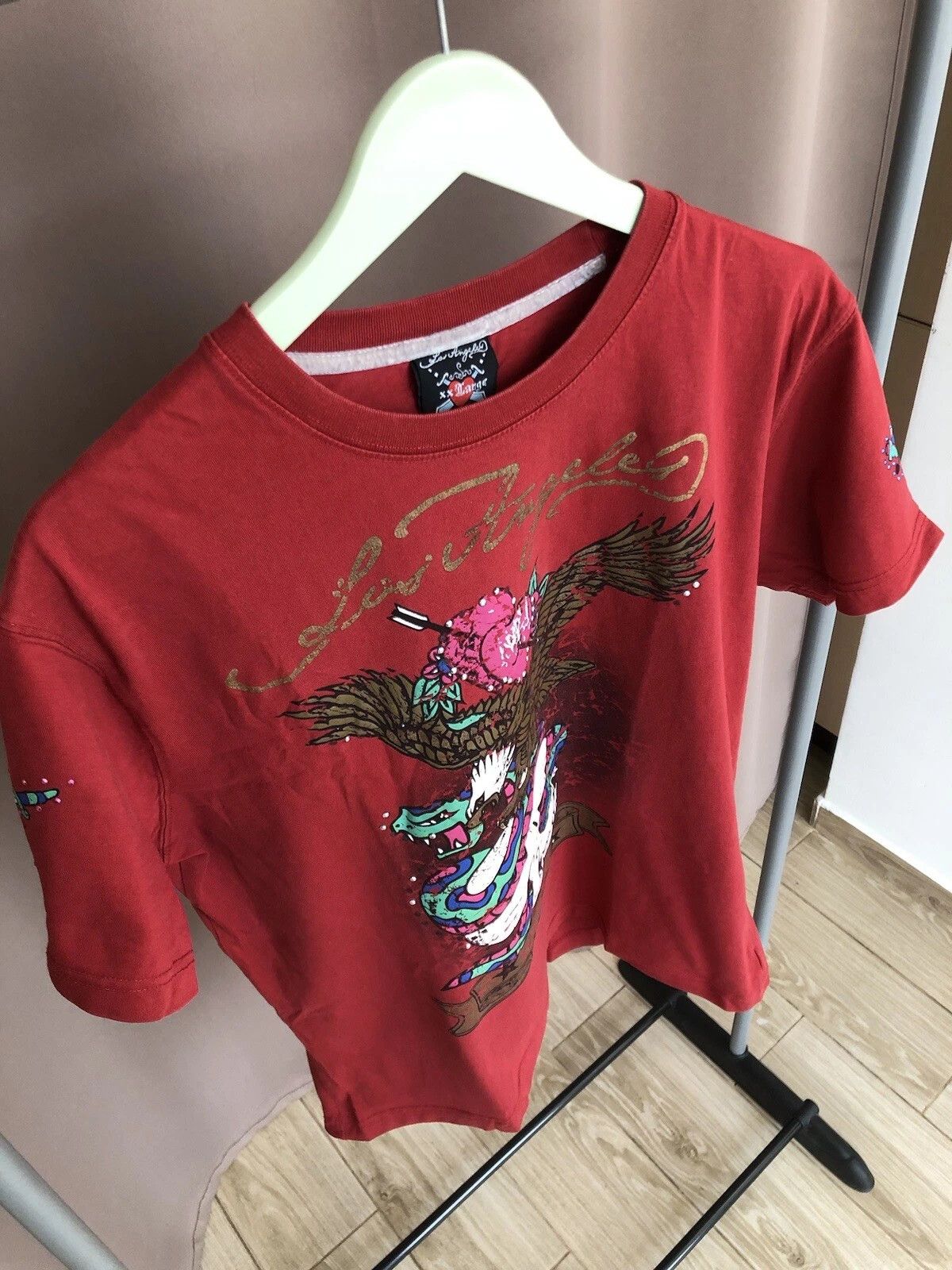 Ed Hardy Ed Hardy Los Angeles Big Logo Skulls T-Shirt Mens Size M/L Size US L / EU 52-54 / 3 - 5 Thumbnail