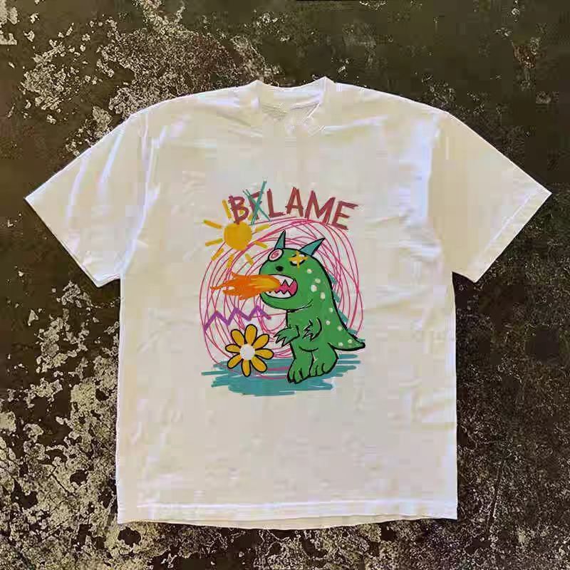 Vintage Dinosaur print vintage cotton t-shirt Size US M / EU 48-50 / 2 - 1 Thumbnail