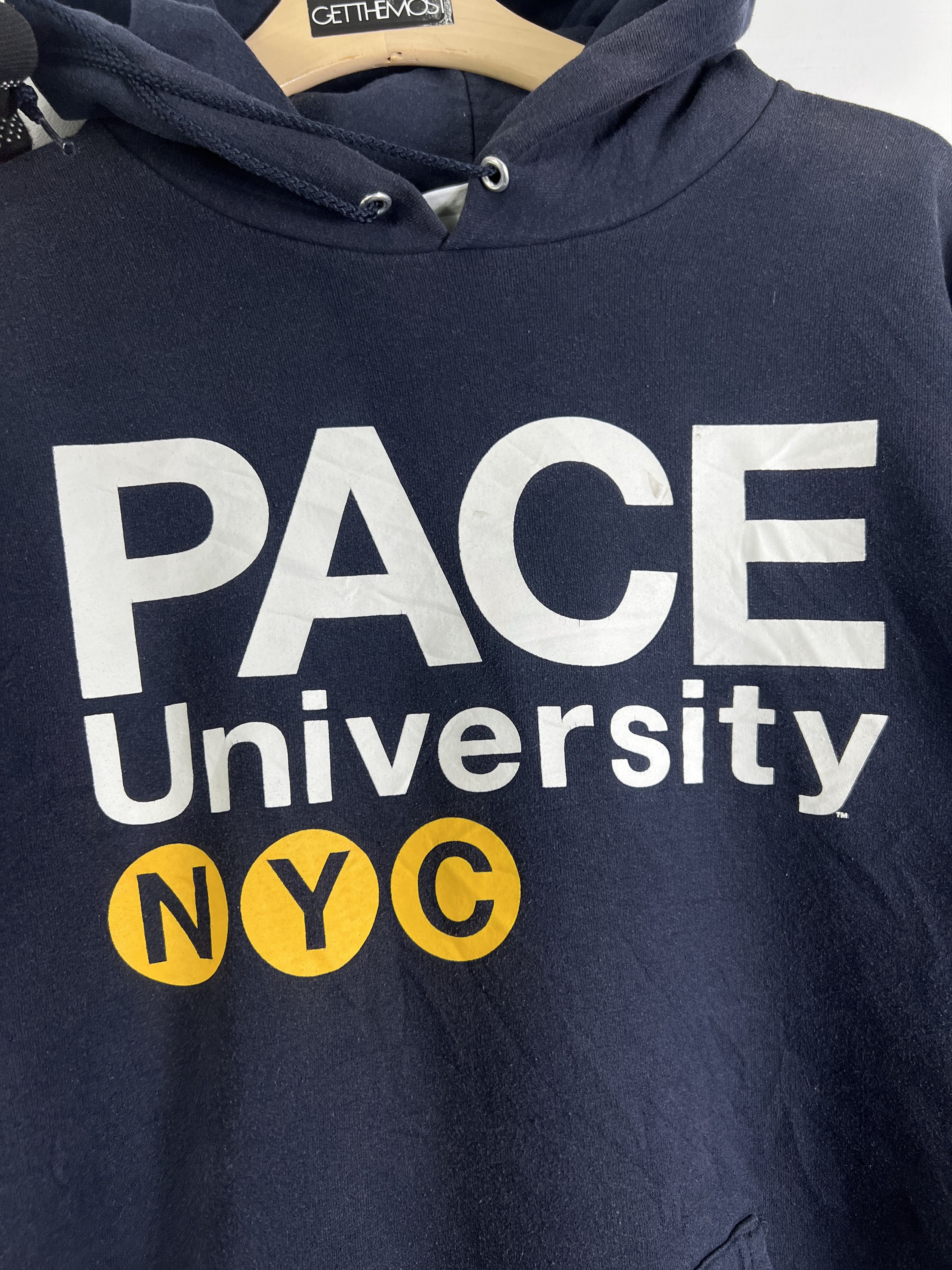 Vintage No.5113 Vintage Pace Univ. NYC Graphic Hoodie (L) Size US L / EU 52-54 / 3 - 2 Thumbnail