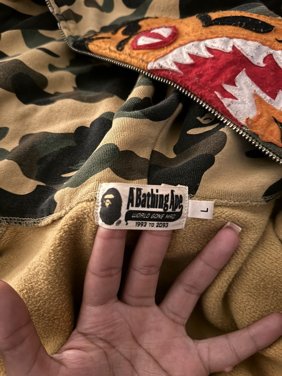 Bape 1st Camo Tiger Full Zip Hoodie Size US L / EU 52-54 / 3 - 3 Thumbnail
