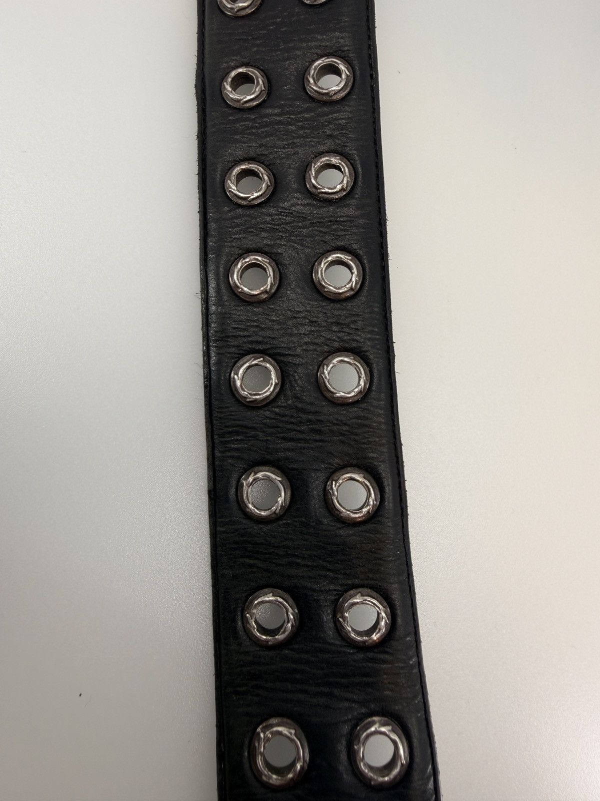 Chrome Hearts Chrome Hearts Black Double Pin Roller Belt Size 32 - 6 Thumbnail
