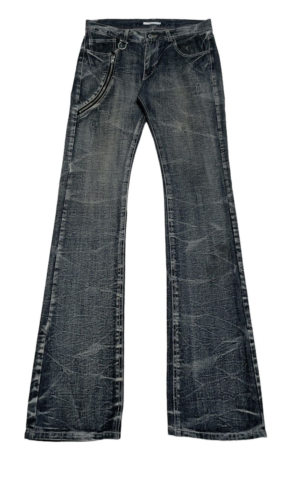 Japanese Brand × Vintage Rare Design Vintage Brand Menz Style Flared Jeans 1990s Size US 33 - 1 Thumbnail