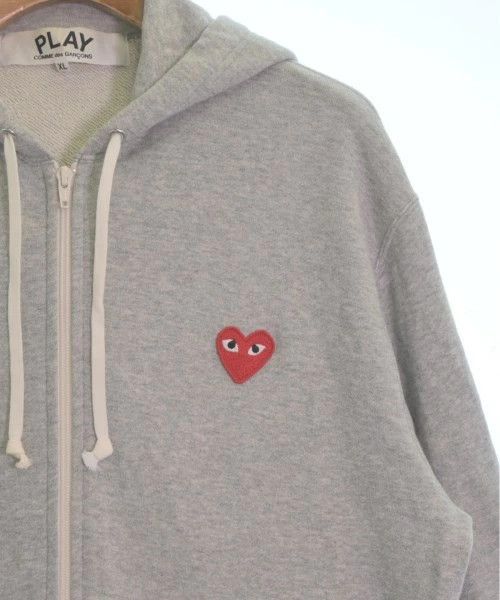 Comme des Garcons PLAY Hoodie Cotton Zip Up Inseam Pocket Plain Gray Size US XL / EU 56 / 4 - 4 Thumbnail