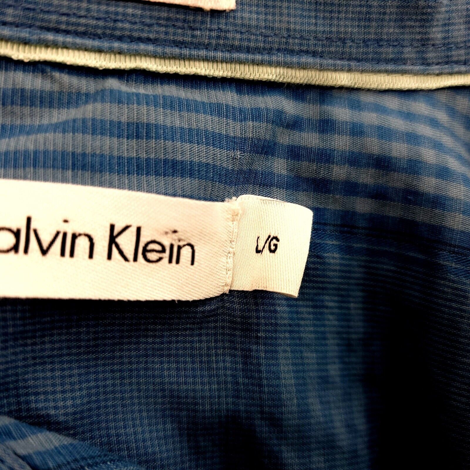 Calvin Klein Calvin Klein Plaid Blue Double Front Pocket Cotton Linen Col Size US L / EU 52-54 / 3 - 10 Thumbnail