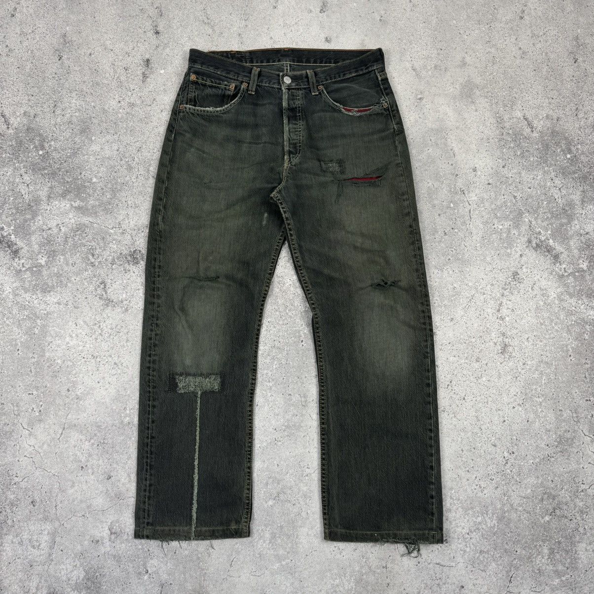 Japanese Brand × Levi's × Vintage Vintage Levi’s 501 Distressed Faded Grunge Avant Garde Jeans Size US 32 / EU 48 - 1 Thumbnail