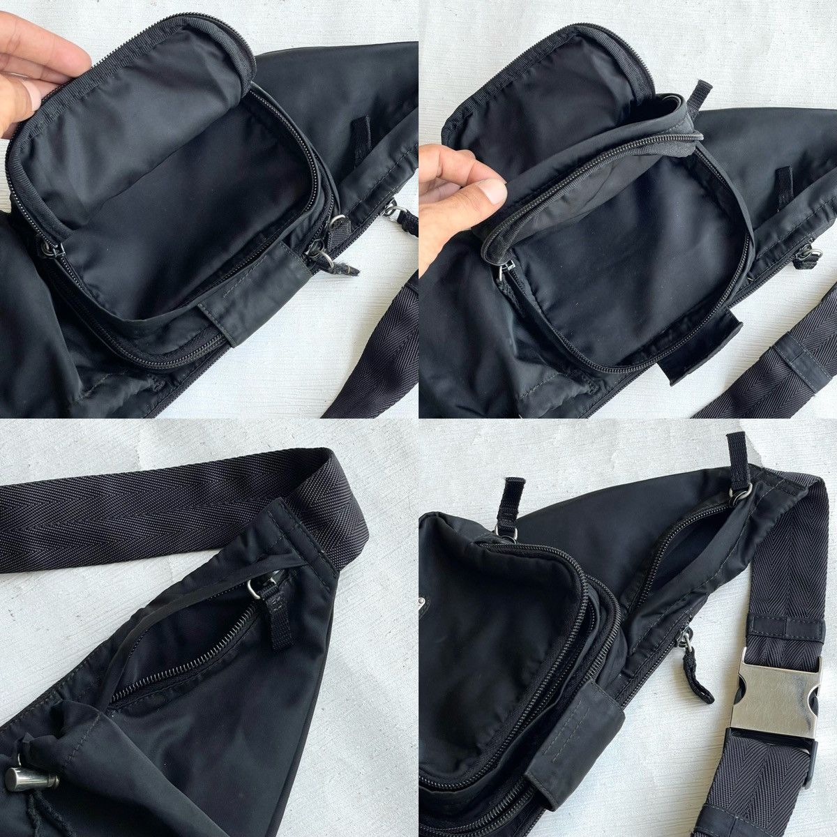 Prada Prada Tessutto Nylon Black Belt Bag/Crossbody Size ONE SIZE - 17 Thumbnail