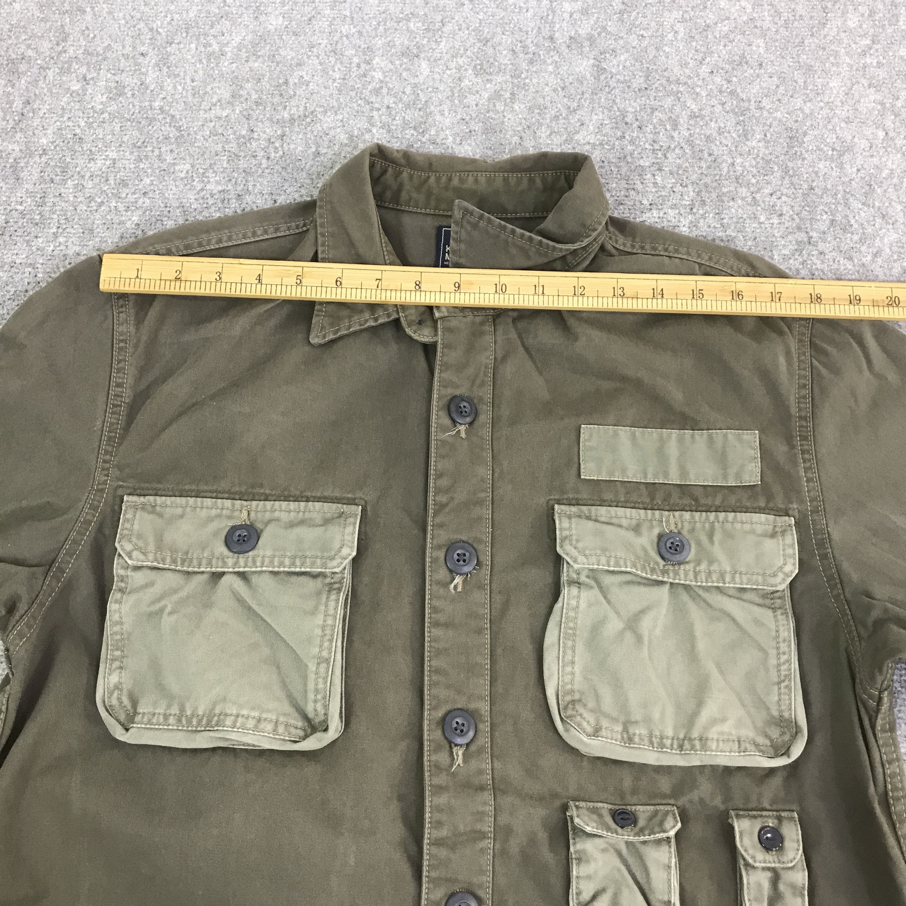 Japanese Brand kriff mayer army style button up shirt K116B29 Size US L / EU 52-54 / 3 - 5 Thumbnail
