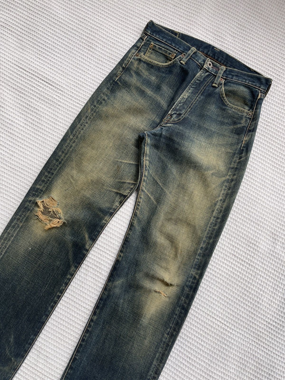 Japanese Brand Rare🔥Vintage BOBSON Distressed Denim Jeans Size US 29 - 3 Thumbnail