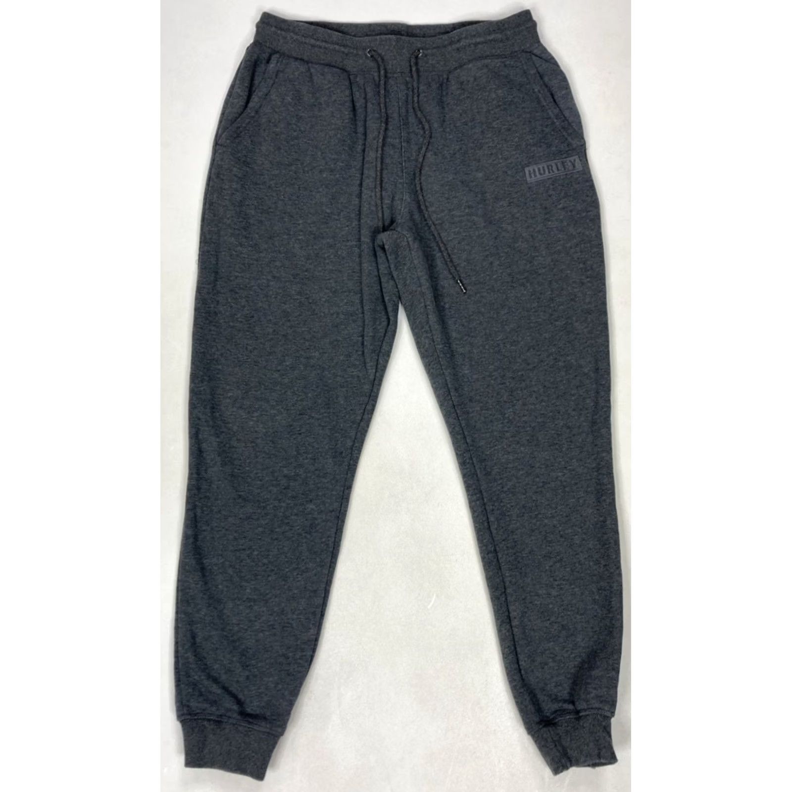 Hurley Hurley Fleece Jogger Sweatpants Men Medium Gray Sweatpants Fleece Pockets Elastic Waist Regular Inseam 28 in Sports Athleisure Logo Size US 31 - 2 Thumbnail