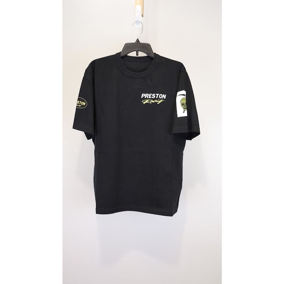 Heron Preston o1rshd1 Preston Racing Short Sleeve T-Shirt in Black White Size US L / EU 52-54 / 3 - 1 Thumbnail