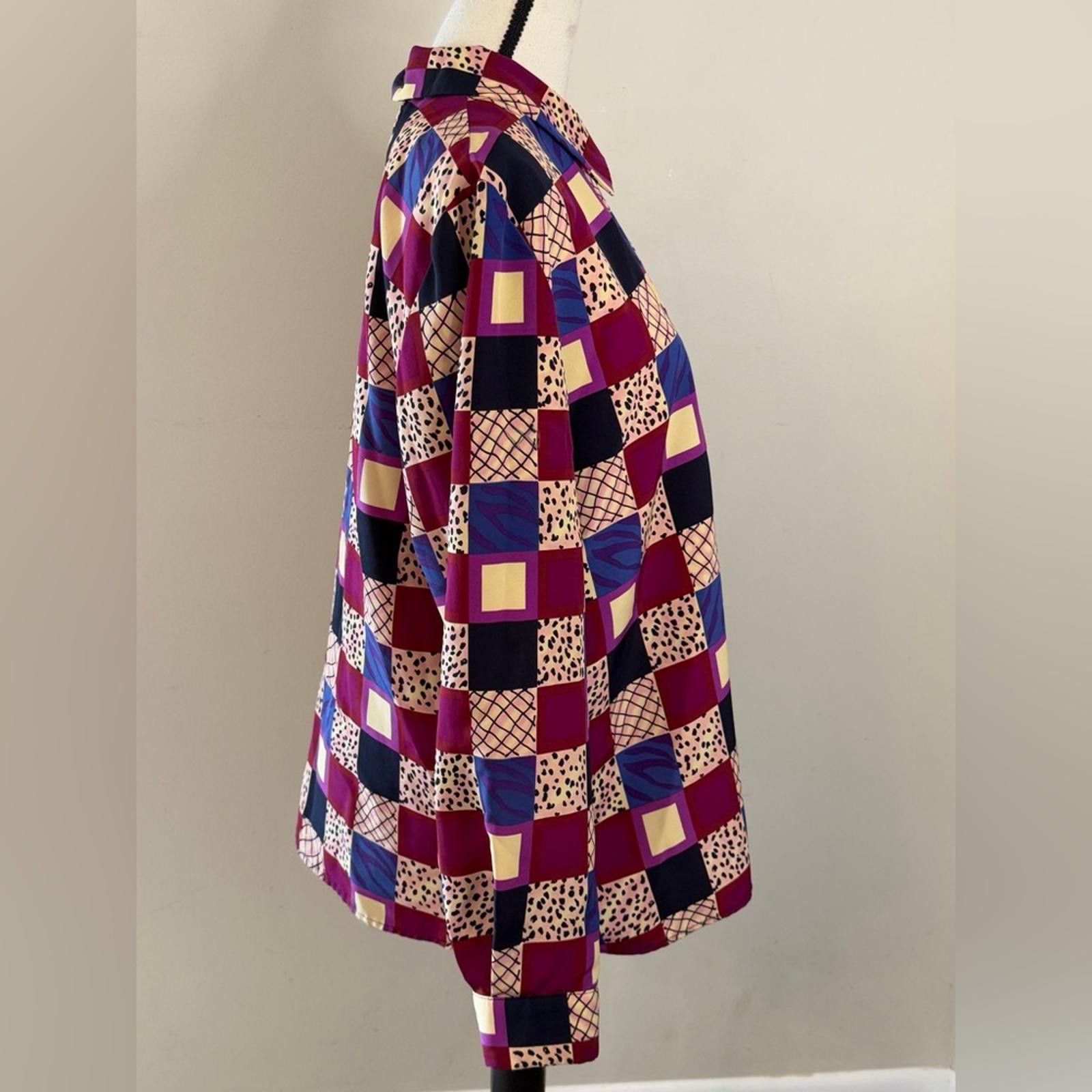 Other Joan Leslie patchwork & leopard print top Plus SZ 16 Size XXL / US 16-18 / IT 52-54 - 2 Thumbnail