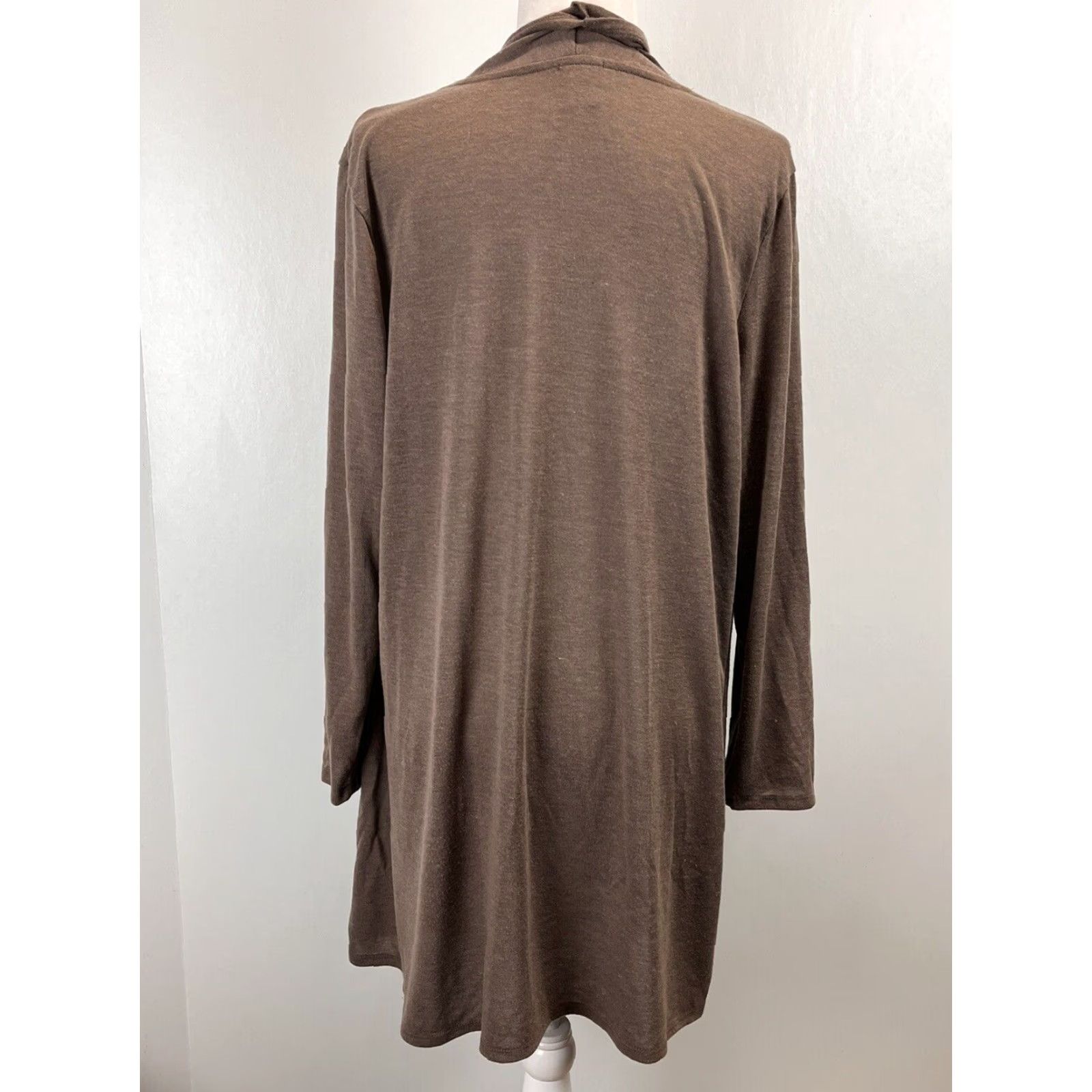 Vintage Chico’s Sweater Womens Sz 3 US Xlarge Brown Capsule Oversized Lightweight Draped Size XL / US 12-14 / IT 48-50 - 3 Thumbnail