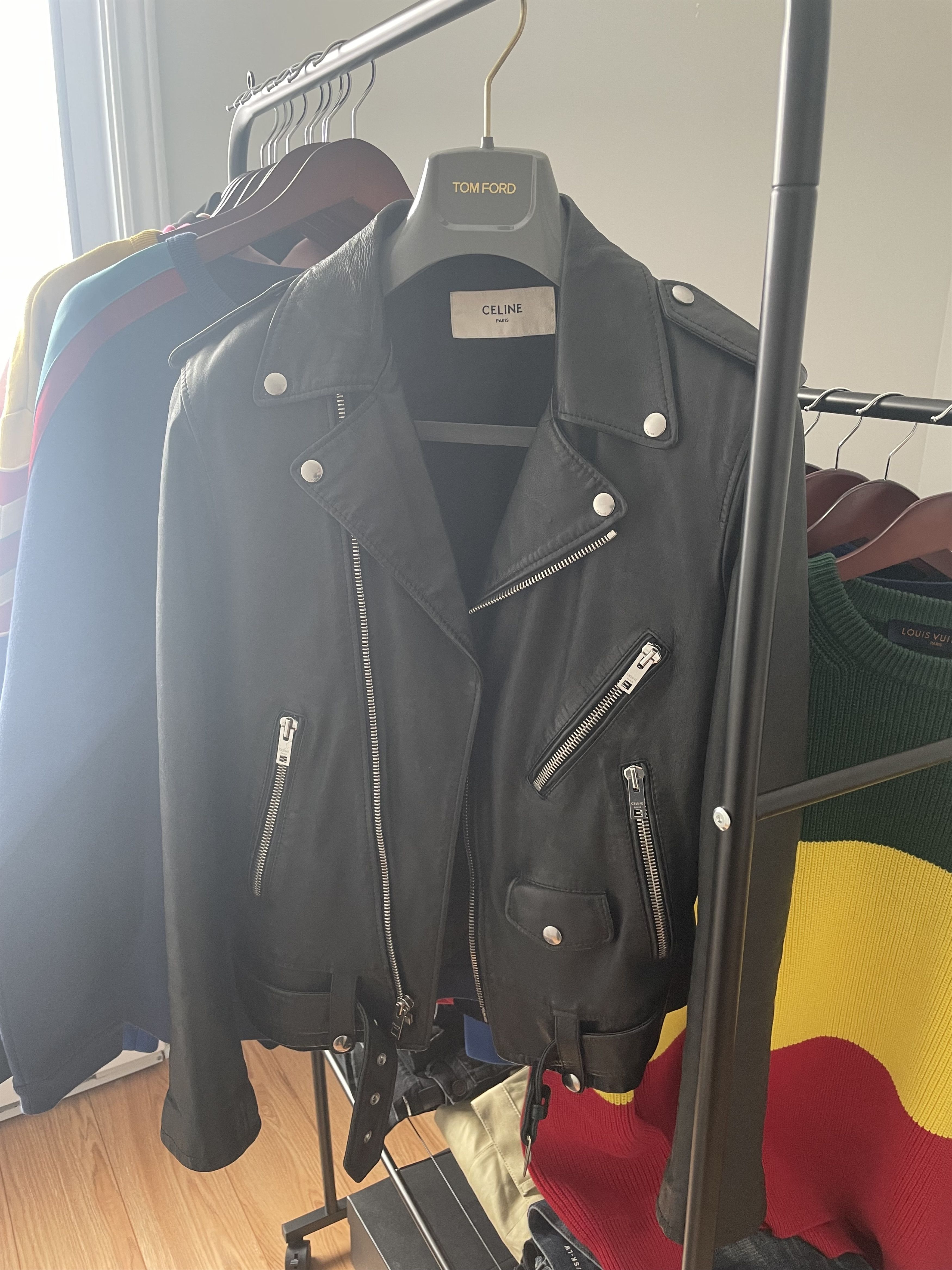 Celine × Hedi Slimane Celine X Hedi slimane Leather biker jacket Size US M / EU 48-50 / 2 - 8 Thumbnail