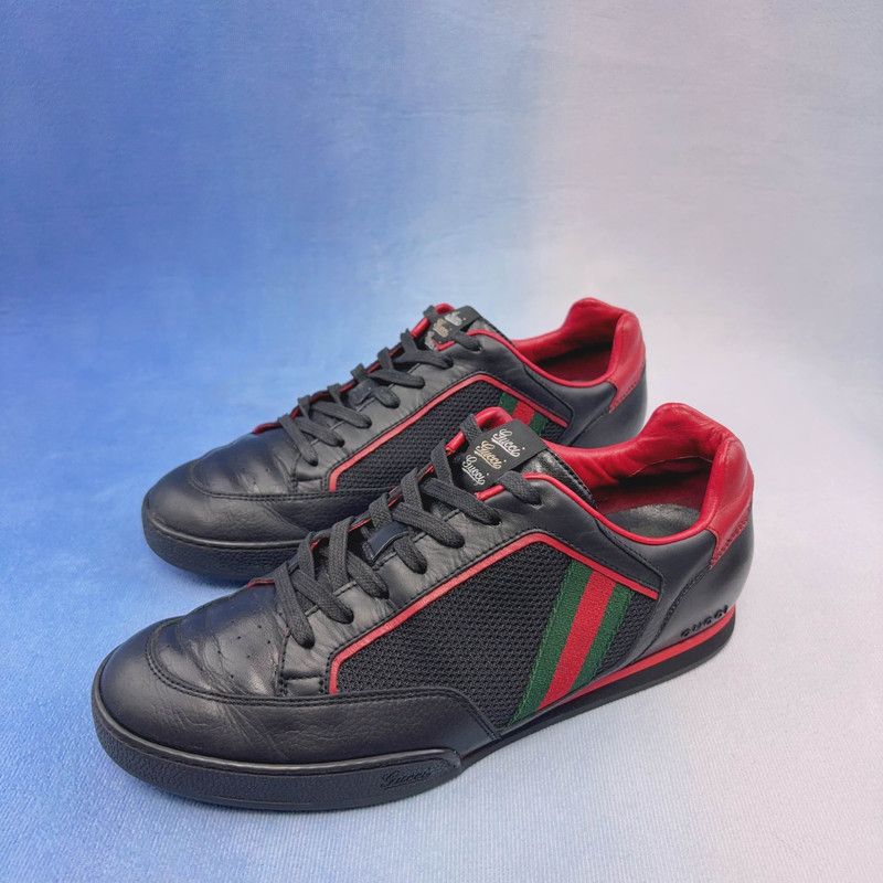Gucci Gucci Red and Black Low-Top Sneakers Size US 7.5 / EU 40-41 - 1 Thumbnail