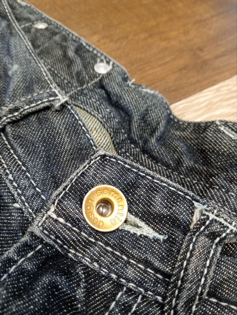 semanticdesign SEMANTIC DESIGN JAPAN BLUE WASHED FLARED DENIM PANTS Size US 30 / EU 46 - 6 Thumbnail