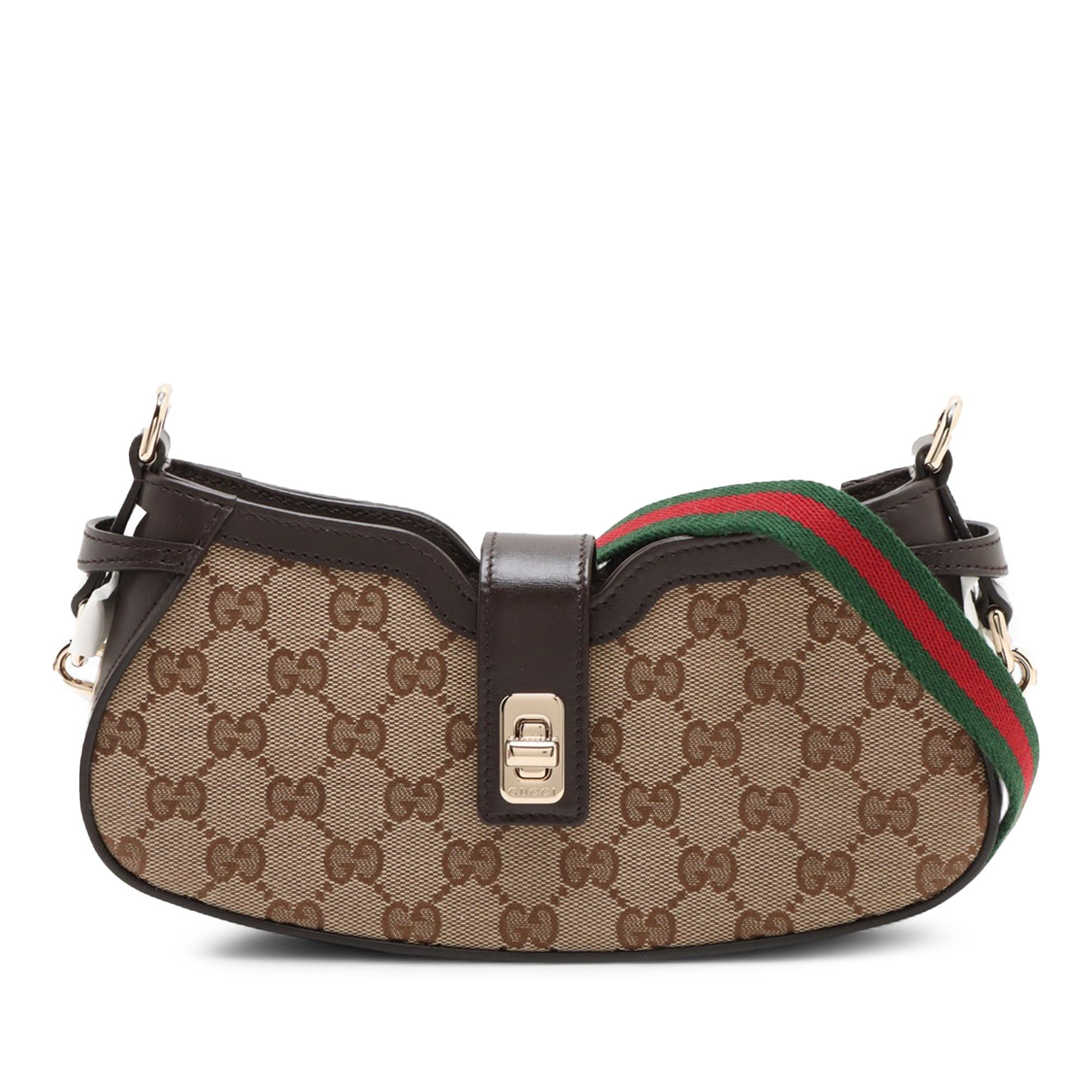 Gucci Mini GG Canvas Web Moon Side Shoulder Bag Size ONE SIZE - 1 Thumbnail
