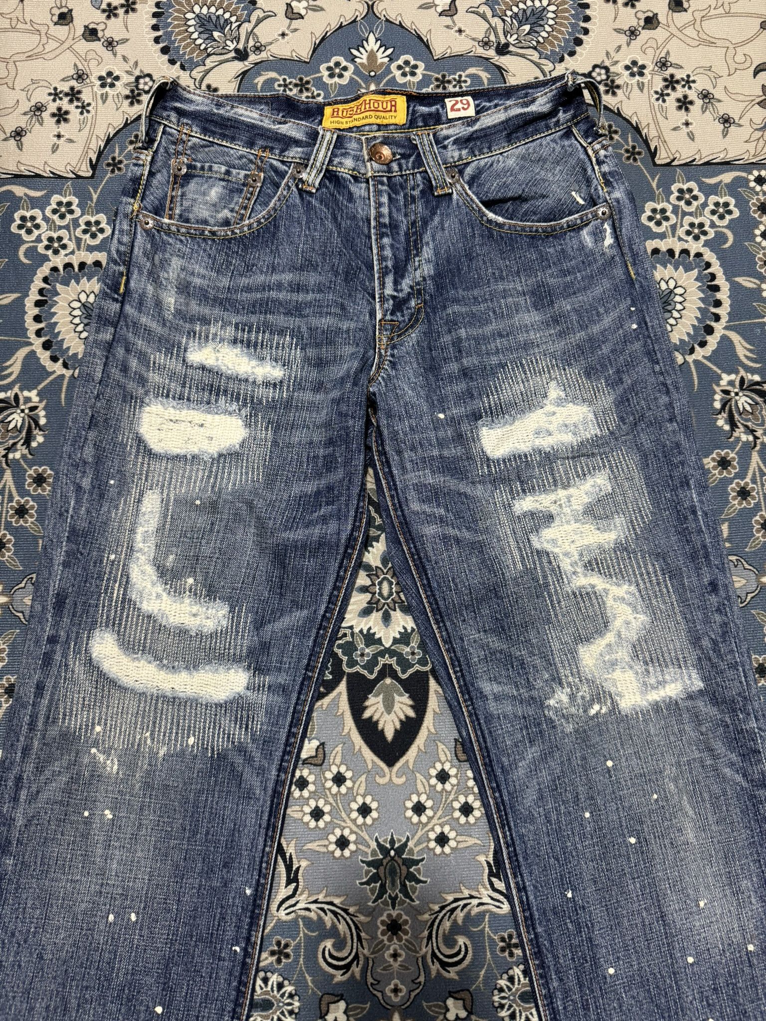 Hysteric Glamour × Japanese Brand Japanese Brand Rush Hours Ripped Distressed Jeans Kapital Size US 29 - 2 Thumbnail